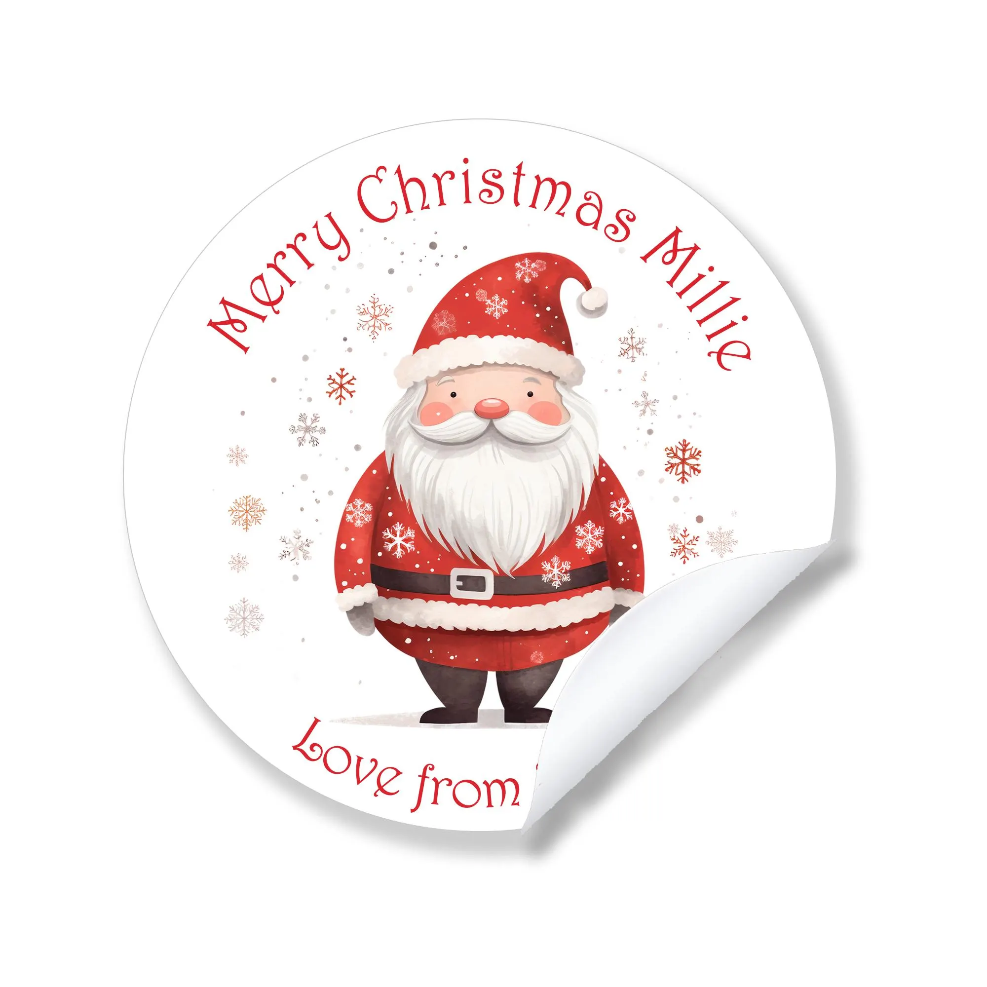 24 Personalised Christmas Stickers Gift Tag Labels Present Delivery From Santa Scandi Design - image 4