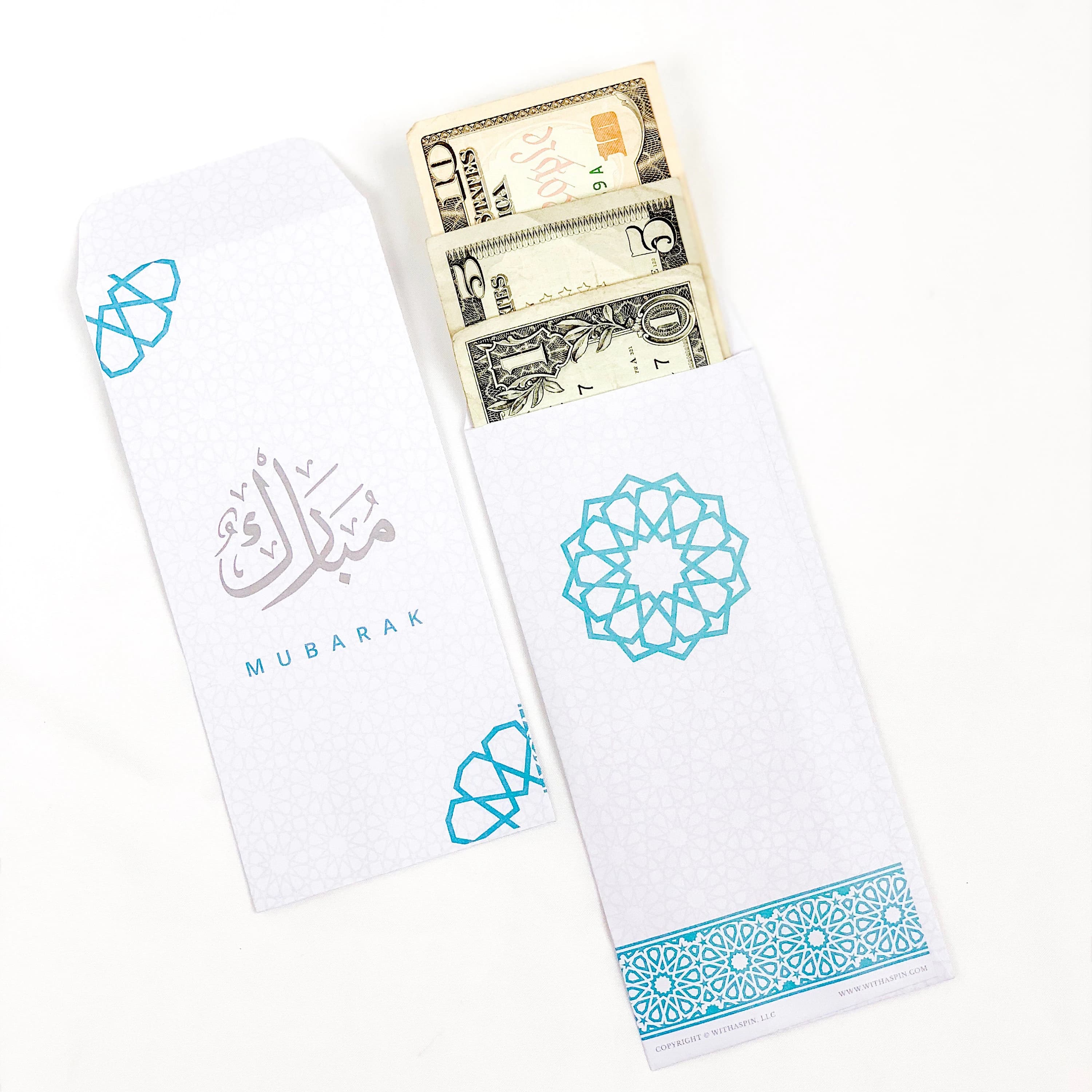 Mubarak Money envelope | Eidi Gift envelope | Eidi envelope | Holiday Money Envelopes | Light blue Eidi envelope | Wedding money envelope