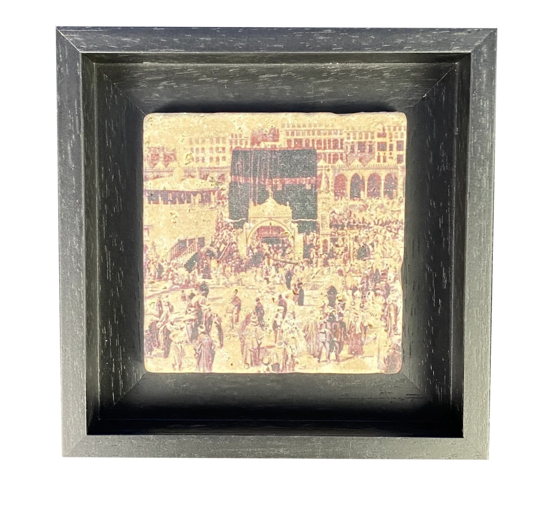 The Kaaba circa 1887 Stone Art - SMALL Islamic Gift Wall Art Stone Art Natural Travertine Tile - image 5