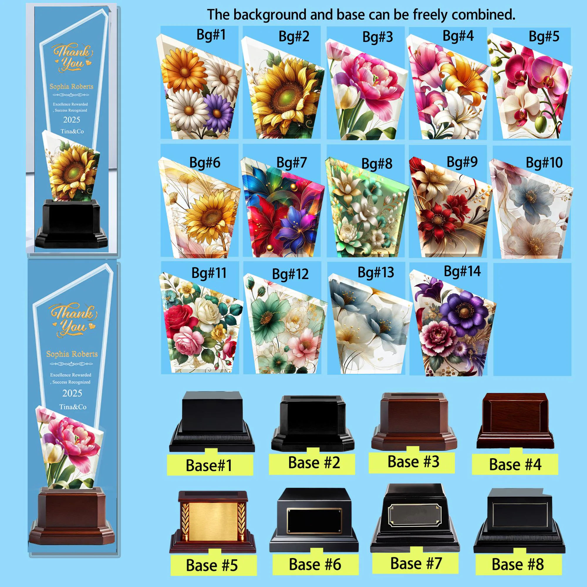 Personalized Clear Award Corporate Trophy Award Custom Engraved Elegant Crystal Award Company Anniversary Awards Ceremony, Acrylic Trophy. - image 3