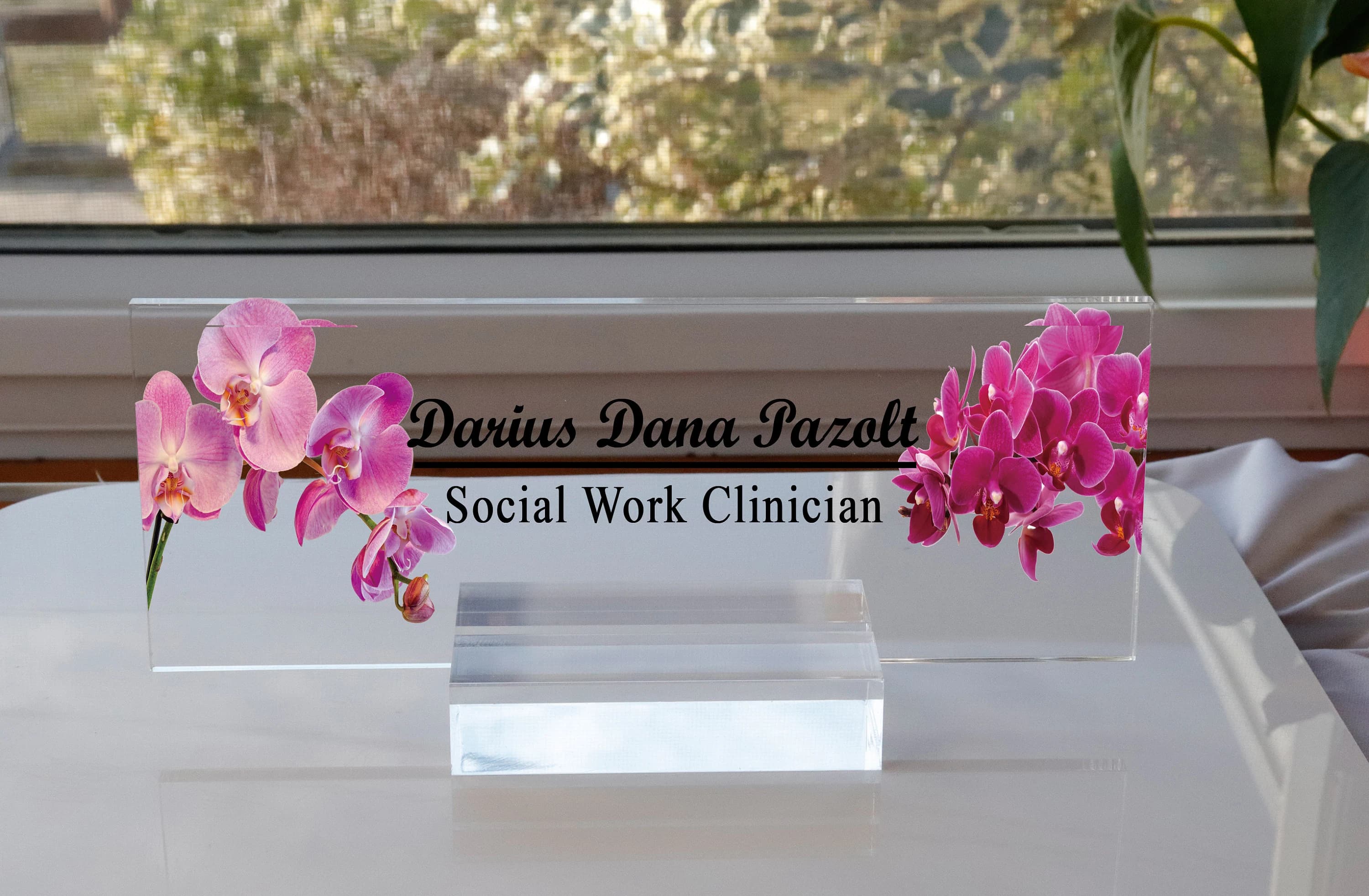 Personalized Acrylic Desk Name Plate, Custom Office Sign, Teacher Gift - image 3