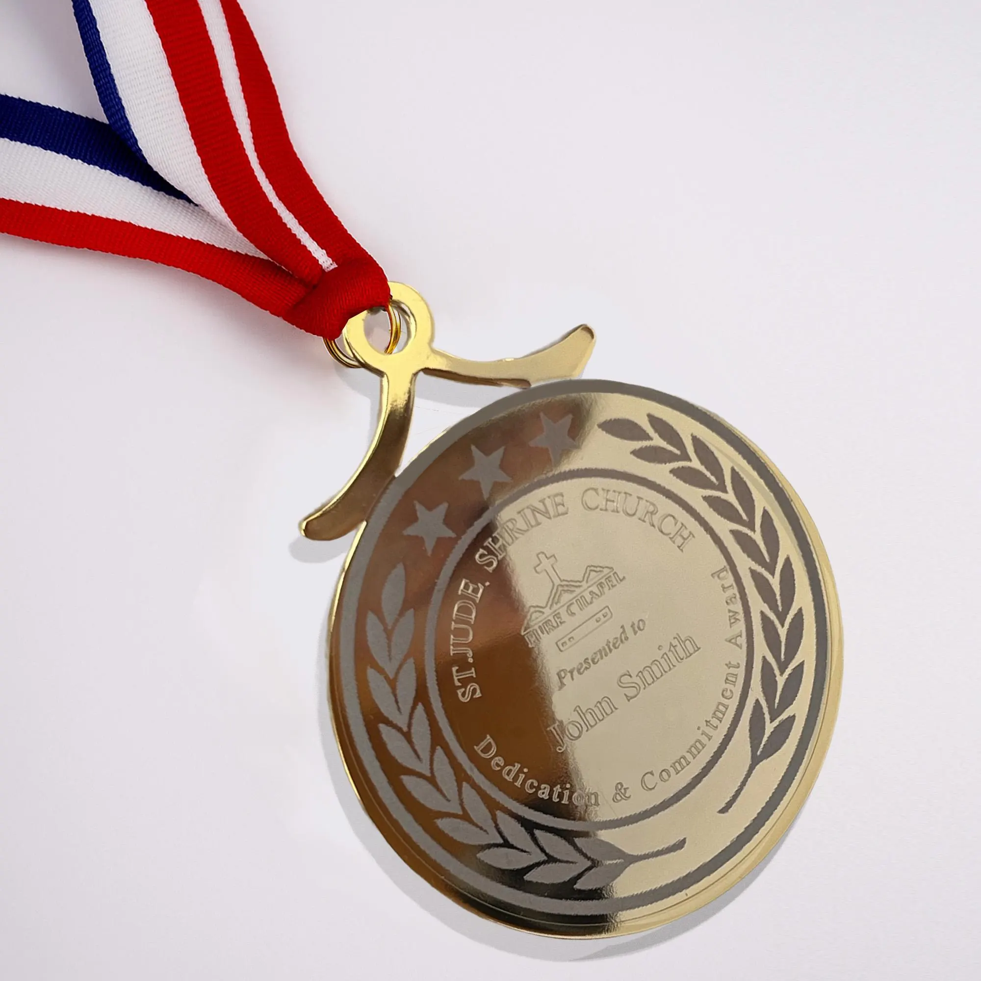 Custom Engraved Medal - Gold, Silver | Personalized Award Medal with Logo & Text |Recognition Sports Trophy Gift Box | Gift Box Included