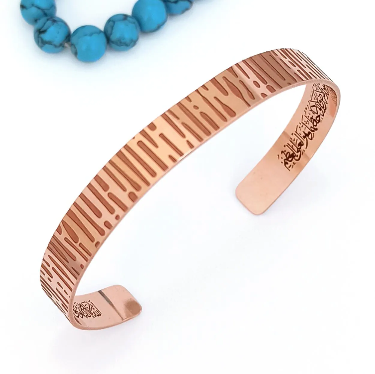 Minimalist 8mm wide copper cuff, boutique handcrafted jewelry featuring a unique hammered texture and slim profile for daily wear