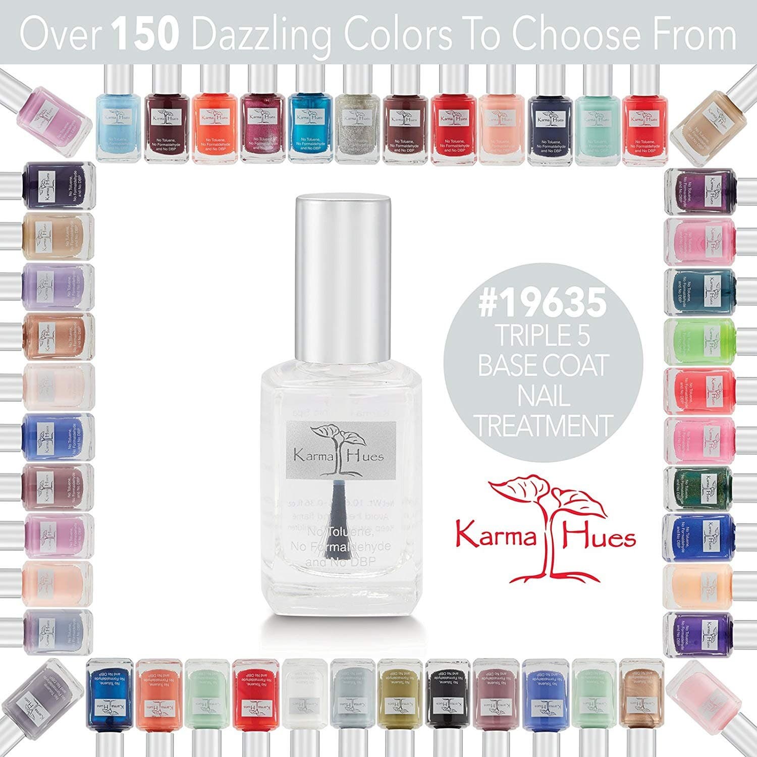 Karma Organic Triple 5 Base Coat; Non-Toxic Nail Treatment Vegan Cruelty-Free - image 3