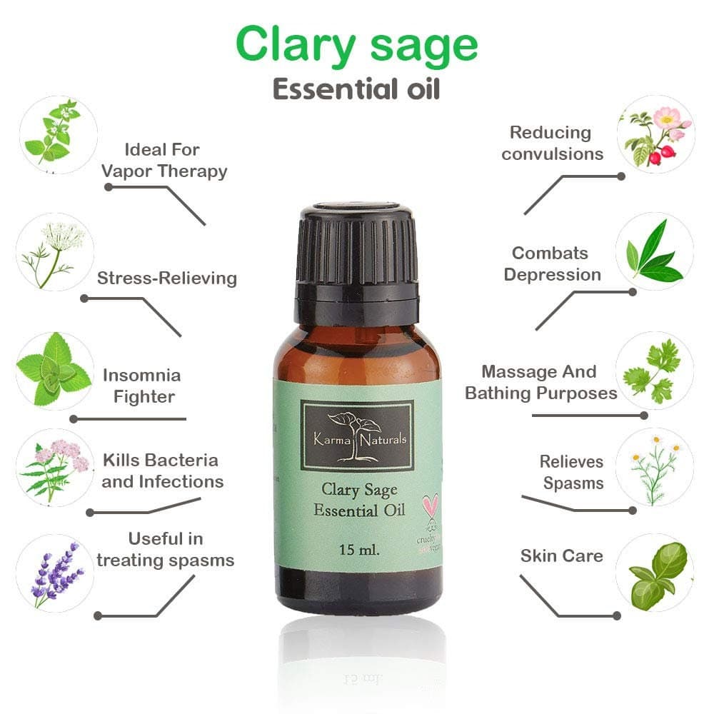 Karma organic Clary sage Essential Oil 100% Pure and Natural Therapeutic Grade- Good for Aromatherapy (15 Ml) - image 5