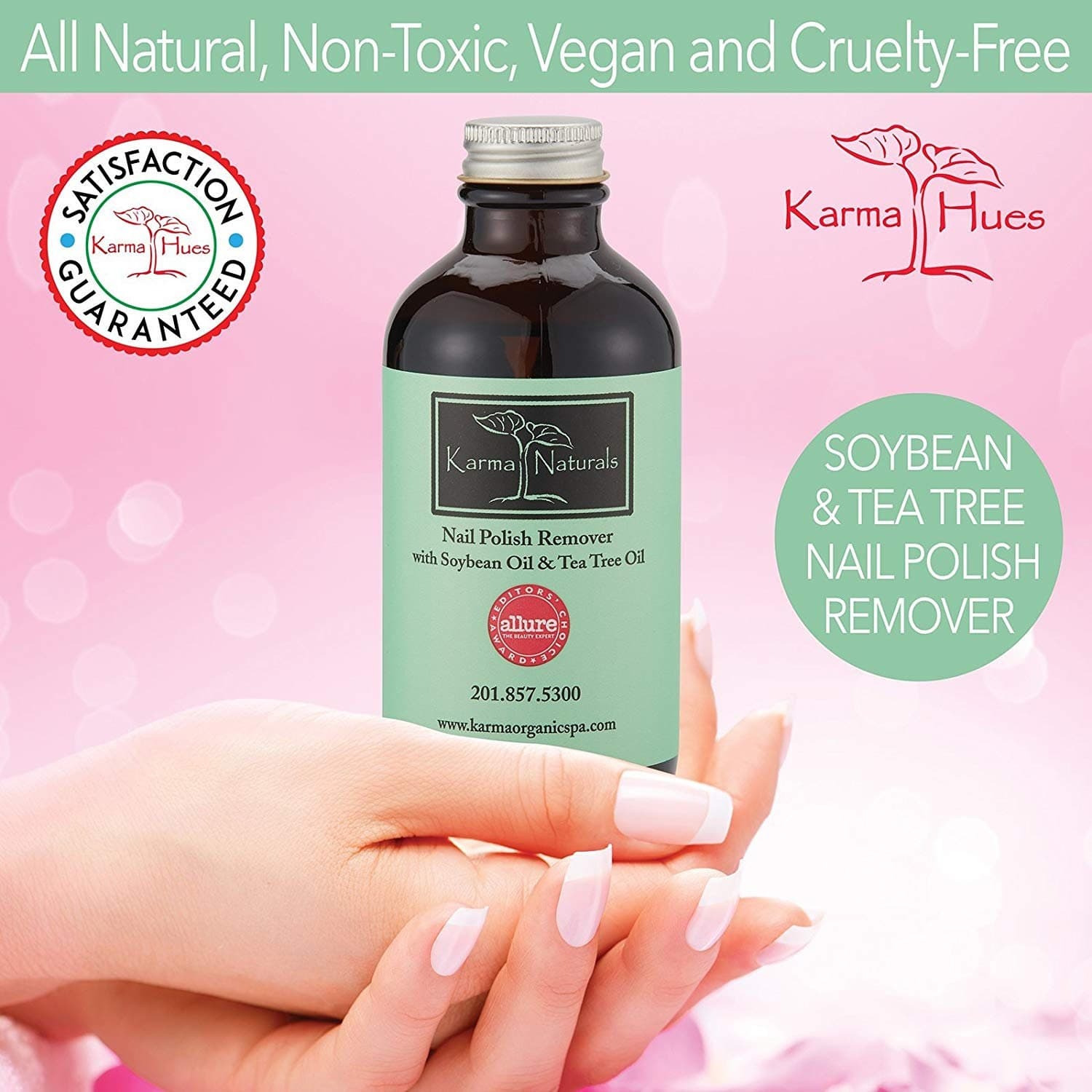 Karma Organic Nail Polish Remover-Tea Tree Oil based formula, moisturize and nourish nails - image 5