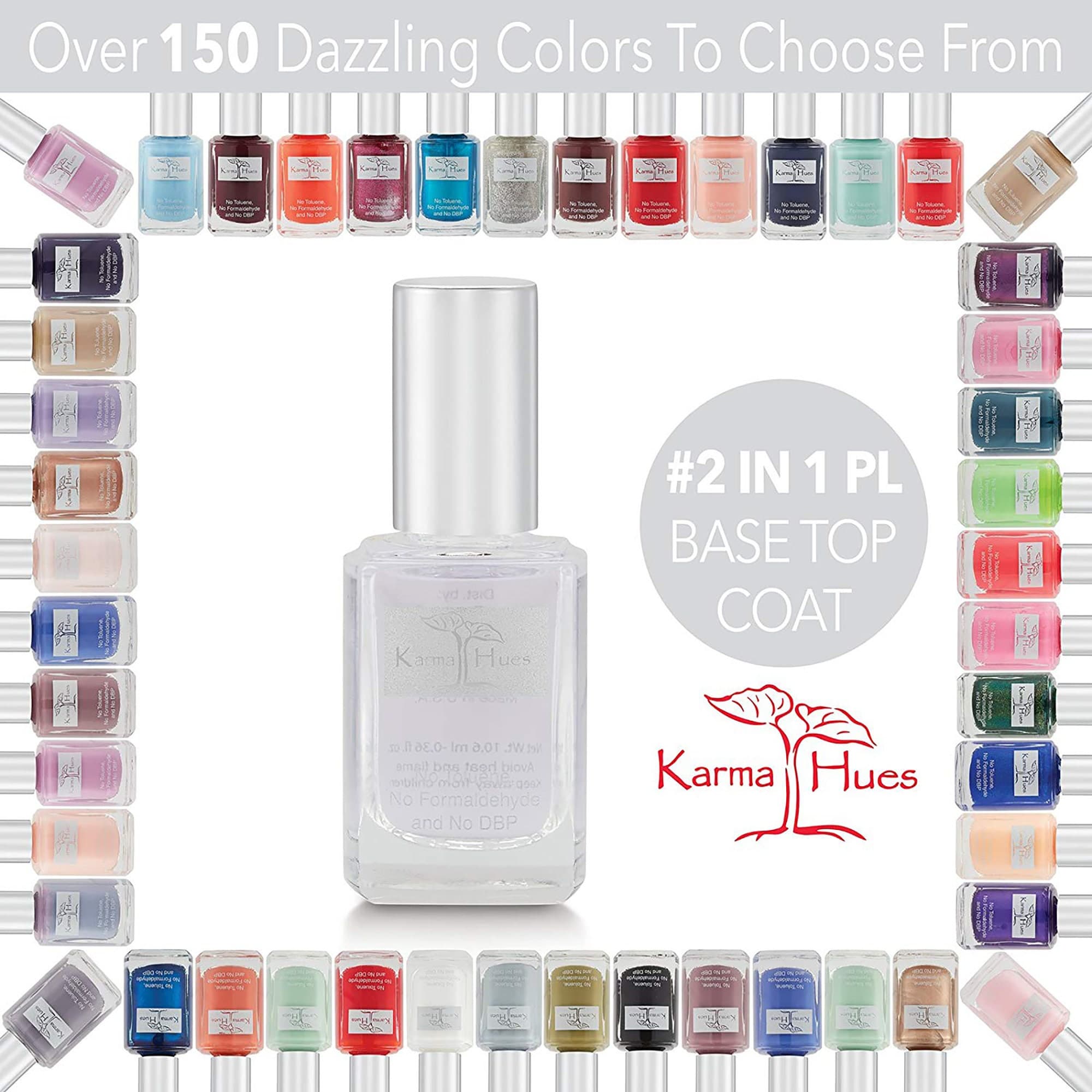 Karma Organic 2-in-1 Base Coat Top Coat - Vegan Nail Treatment - image 3