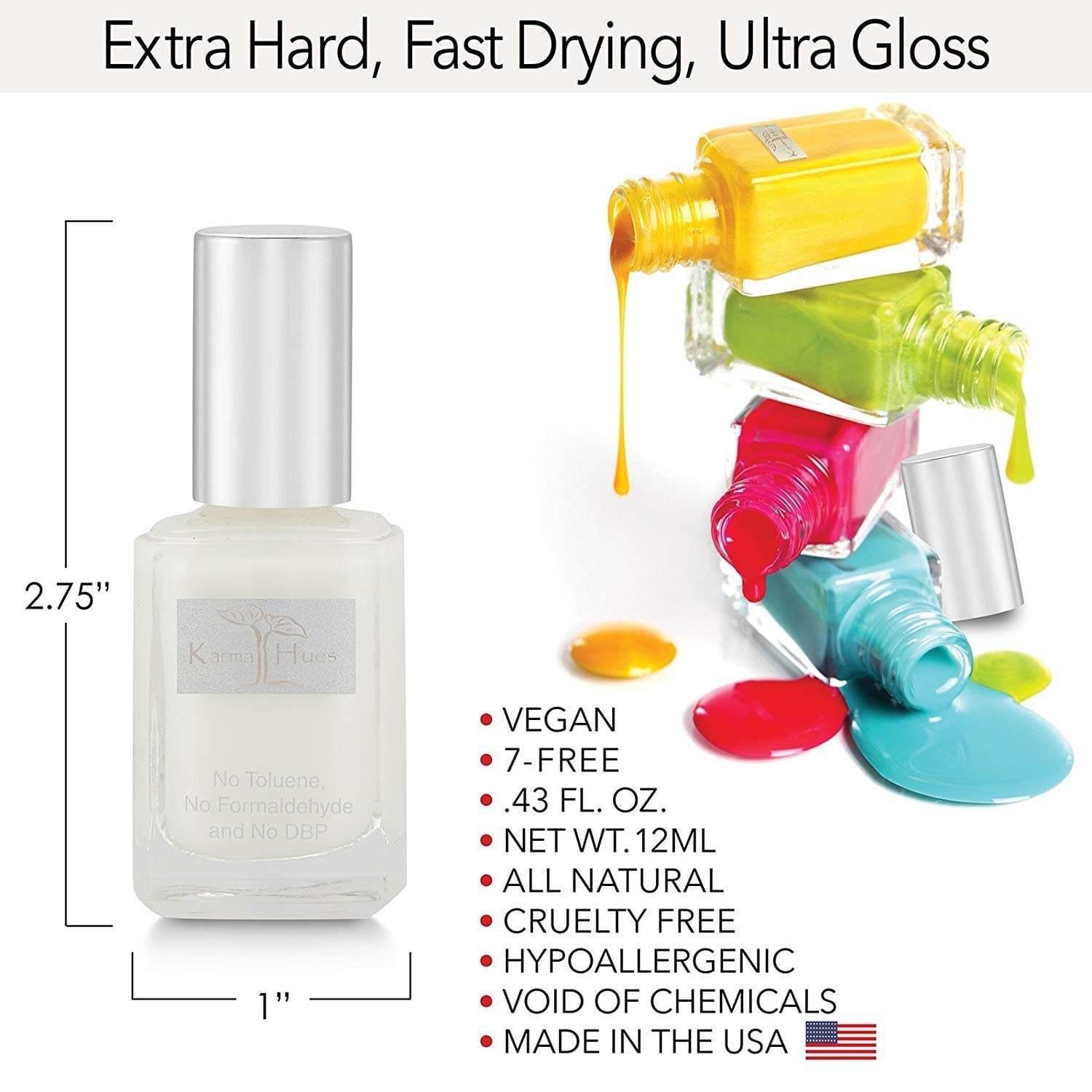 Karma Organic Non-Allergenic Nail Polish (White CAPS ON The Hudson) - image 4