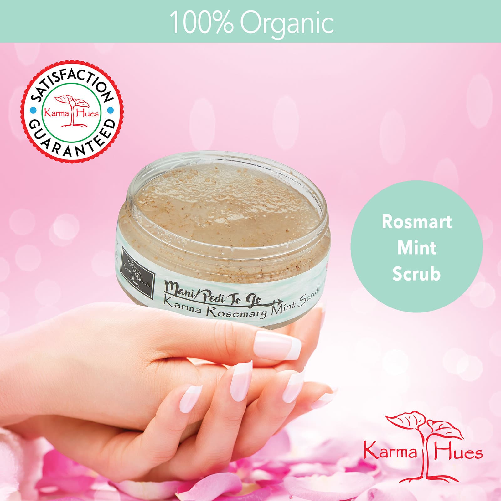 Karma Organic Rosemary Body Scrub – Natural Dead Sea Salt Exfoliate Scrub for Women-8 oz - image 5