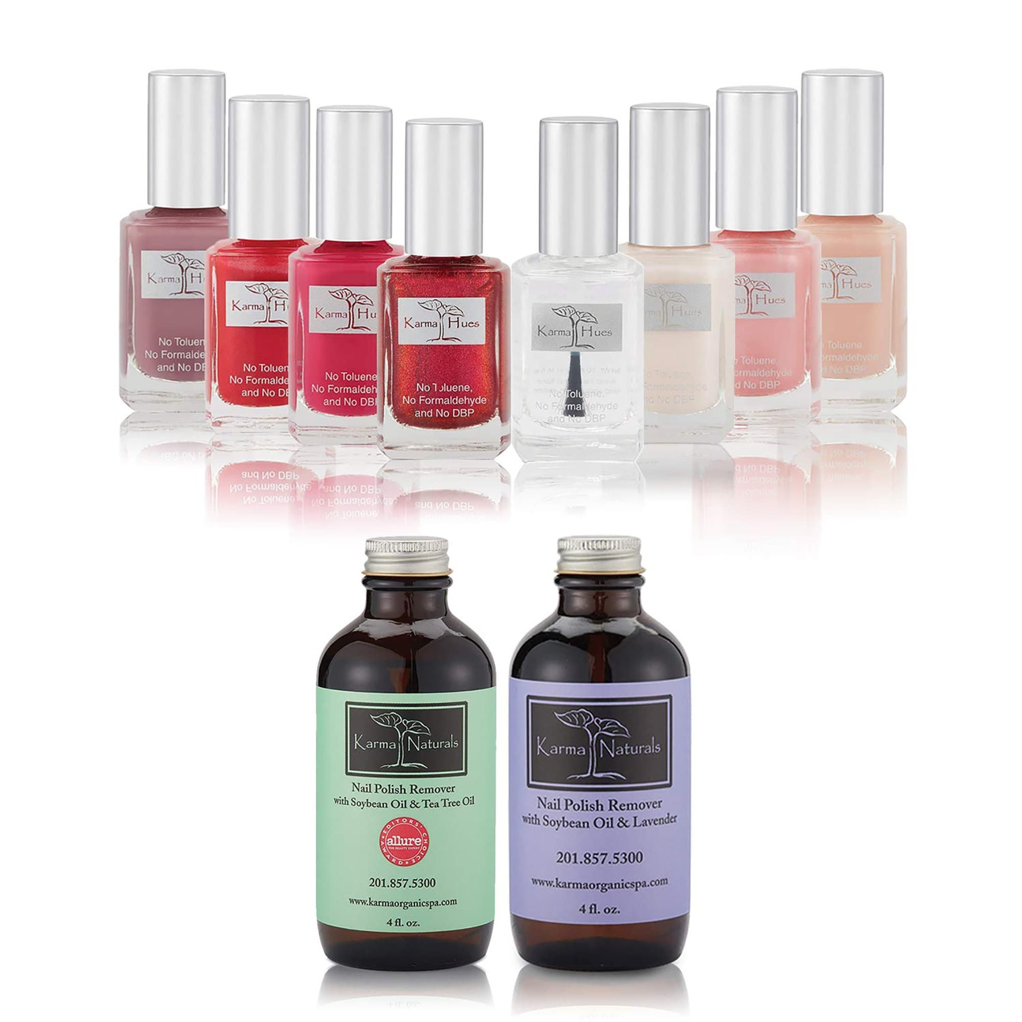 Christmas Nail Polish Set – Non-Toxic Vegan Nail Art, Natural Remover (Pack of 10)