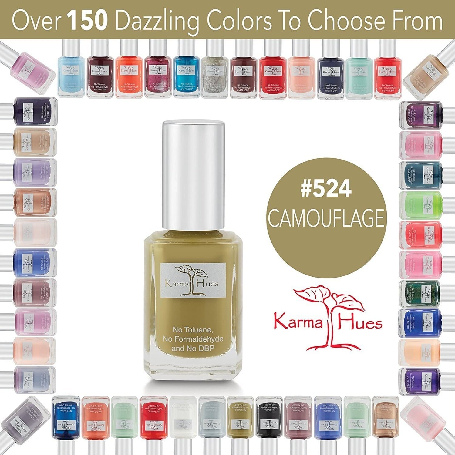 Karma Organic Nail Polish; Non-Toxic, Vegan, and Cruelty-Free (CAMOUFLAGE) - image 3