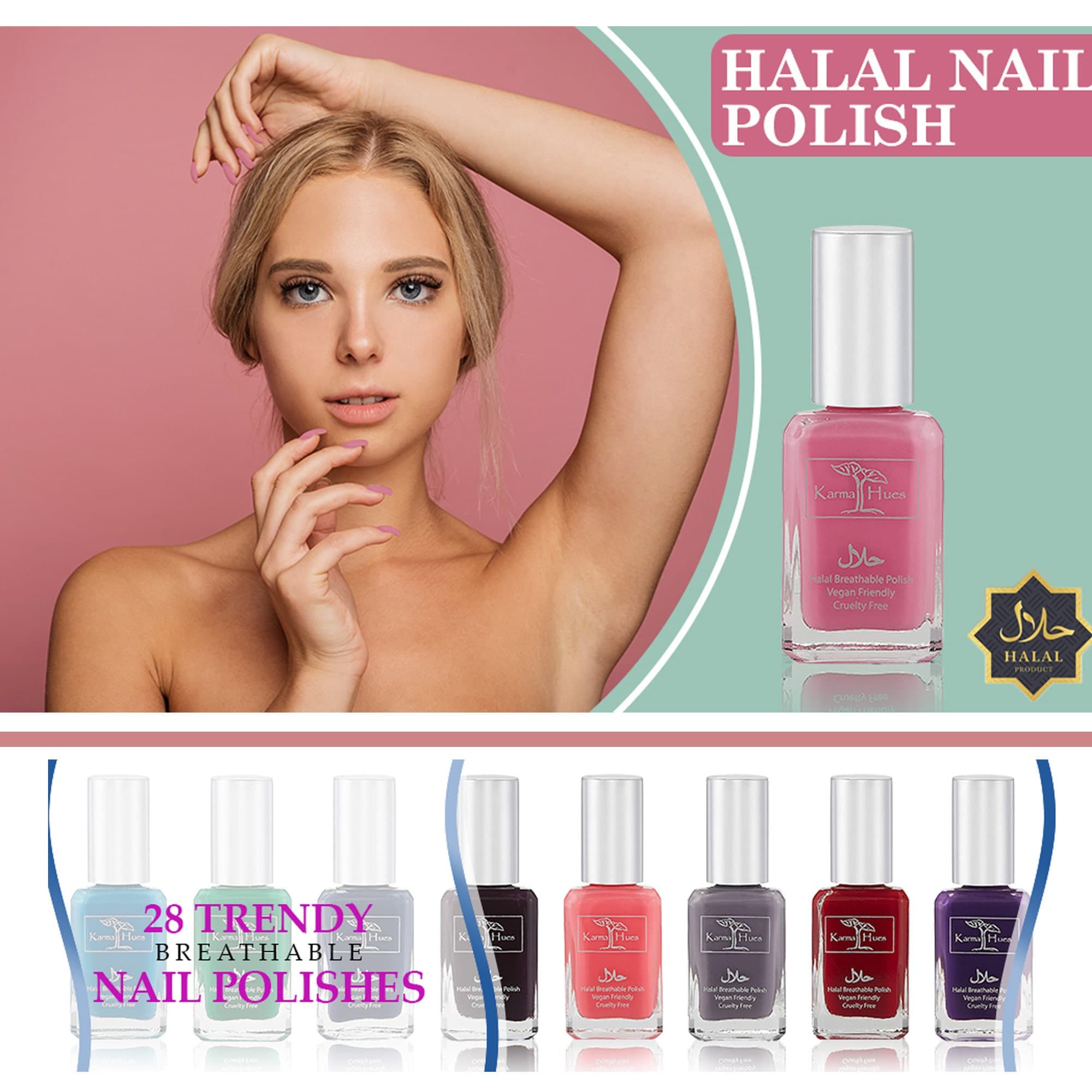 Halal Nail Polish – Vegan, Cruelty-Free, Oxygen Permeable (ALMAS) - image 3