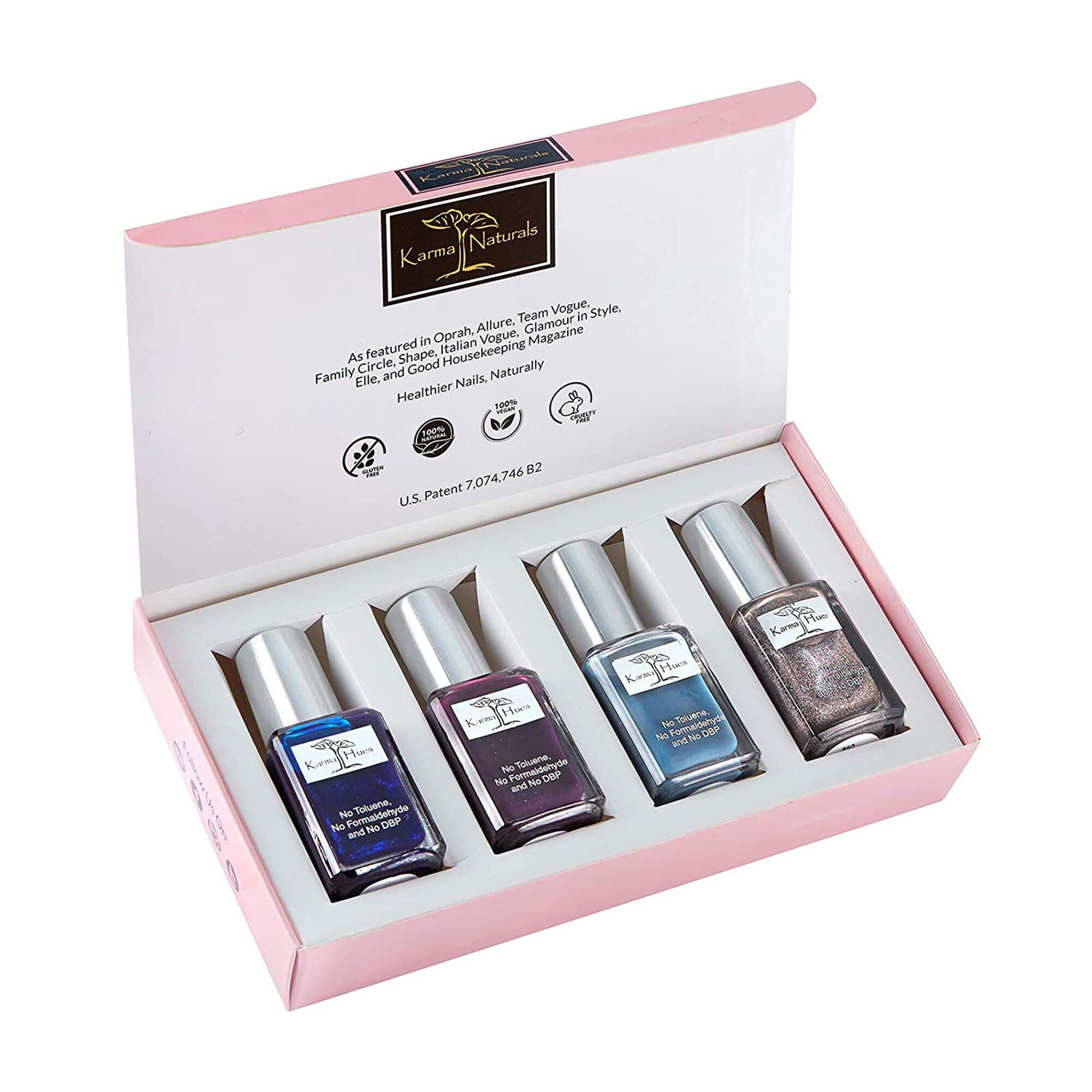 Karma Organic Nail Polish Gift Pack, Vegan Cruelty-Free Non-Toxic Nail Art