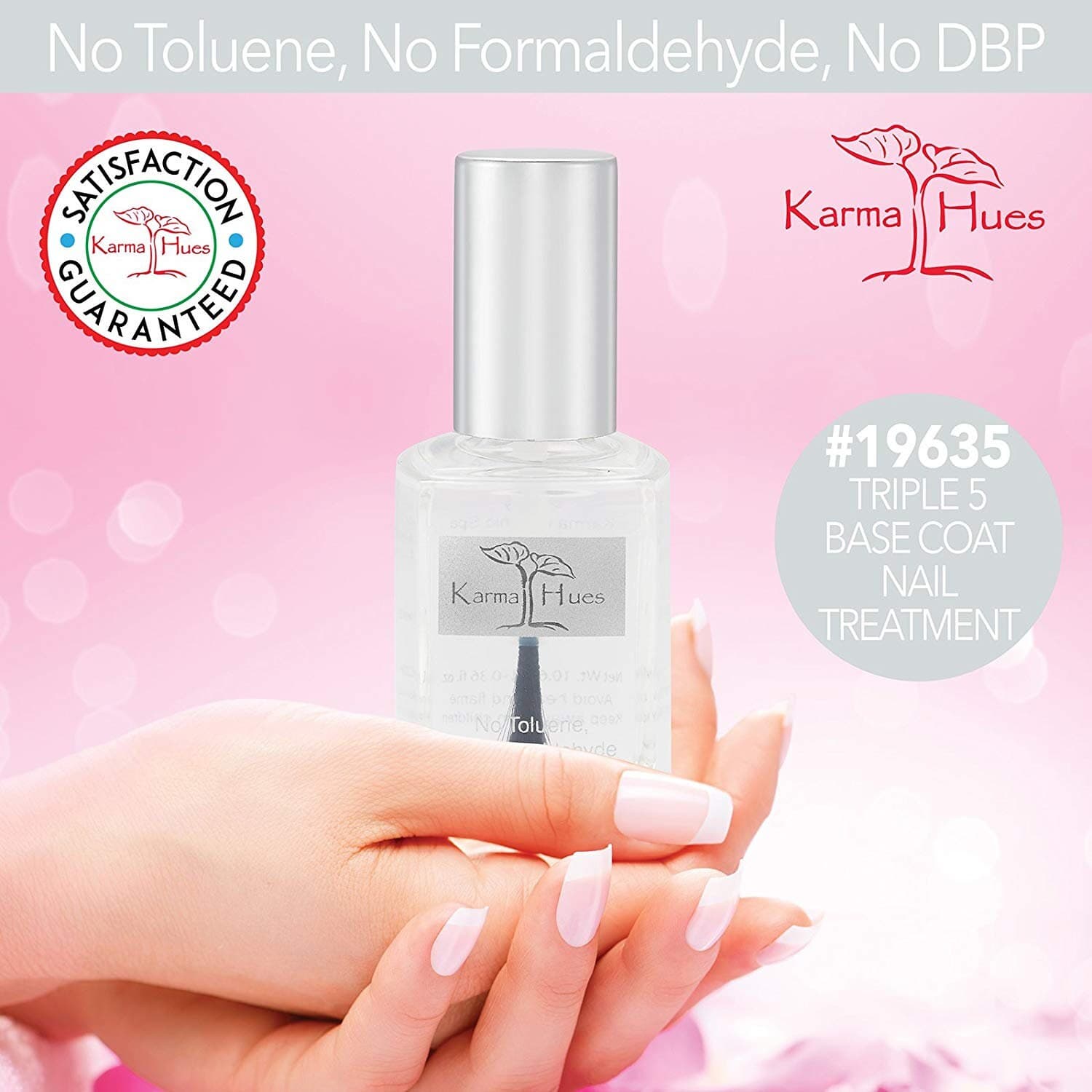 Karma Organic Triple 5 Base Coat; Non-Toxic Nail Treatment Vegan Cruelty-Free - image 5