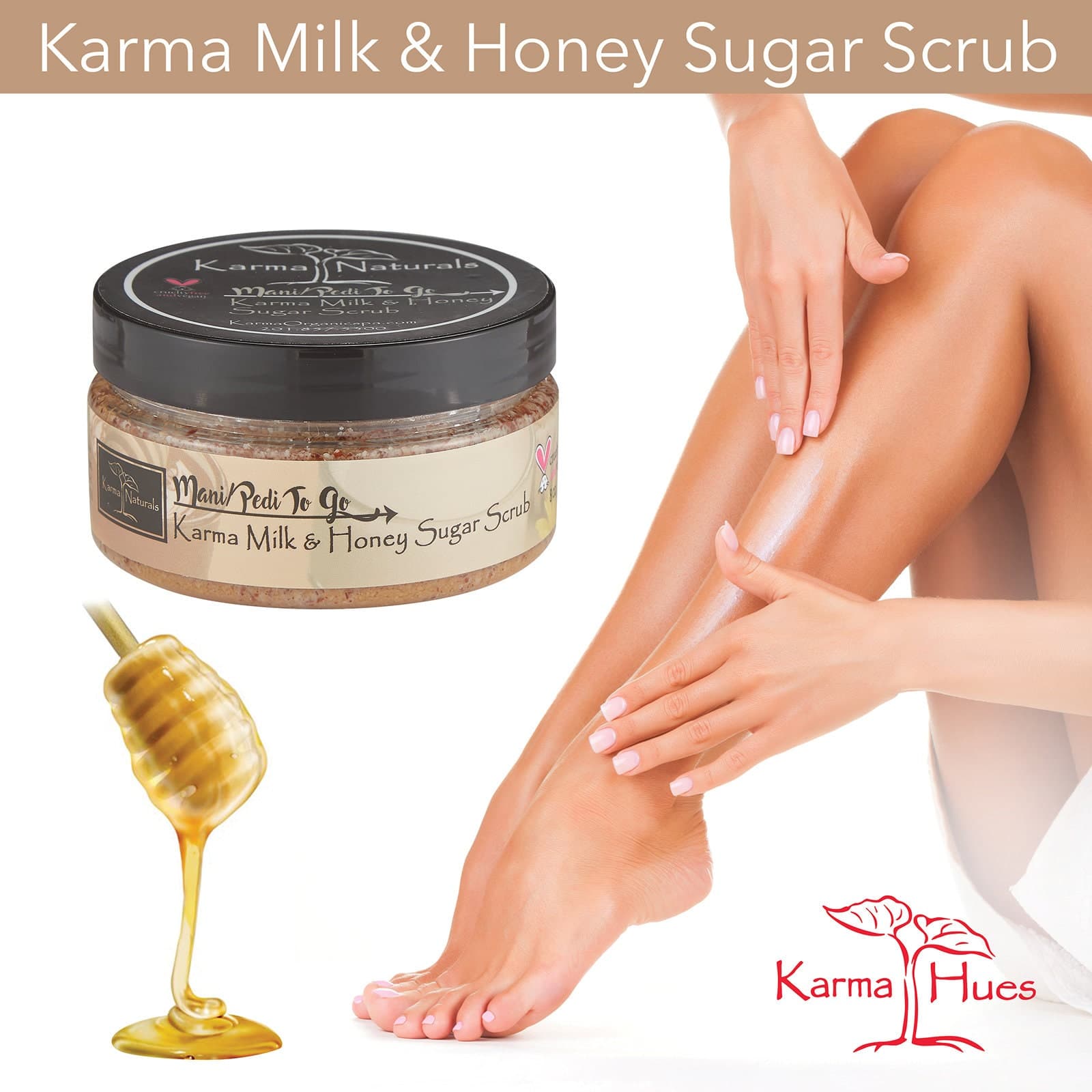 Karma Organic Sugar body scrub-cruelty-free exfoliating scrub for women - image 5