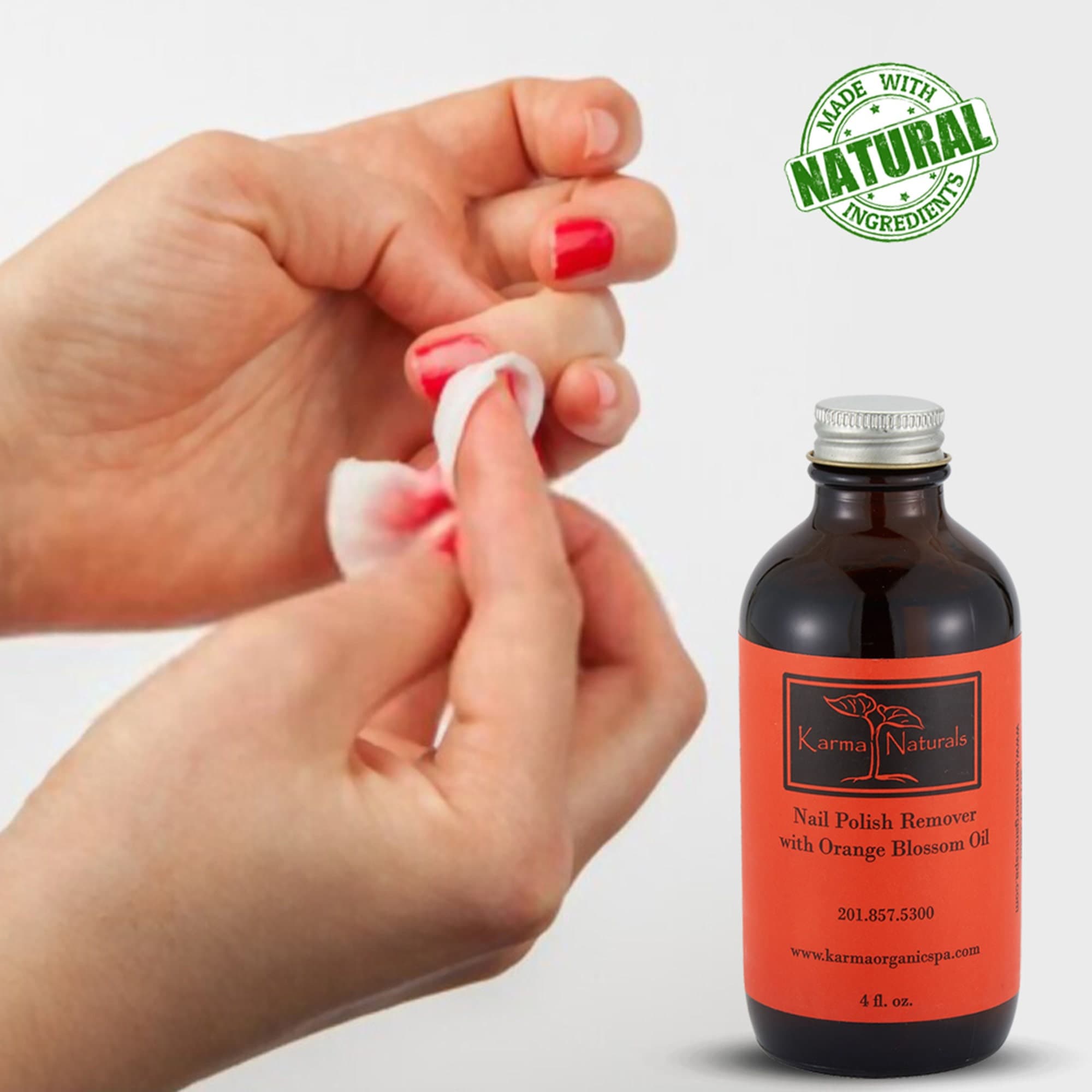 Orange Blossom Nail Polish Remover – Non-Toxic, Vegan, Acetone-Free (4 fl. Oz.) - image 3