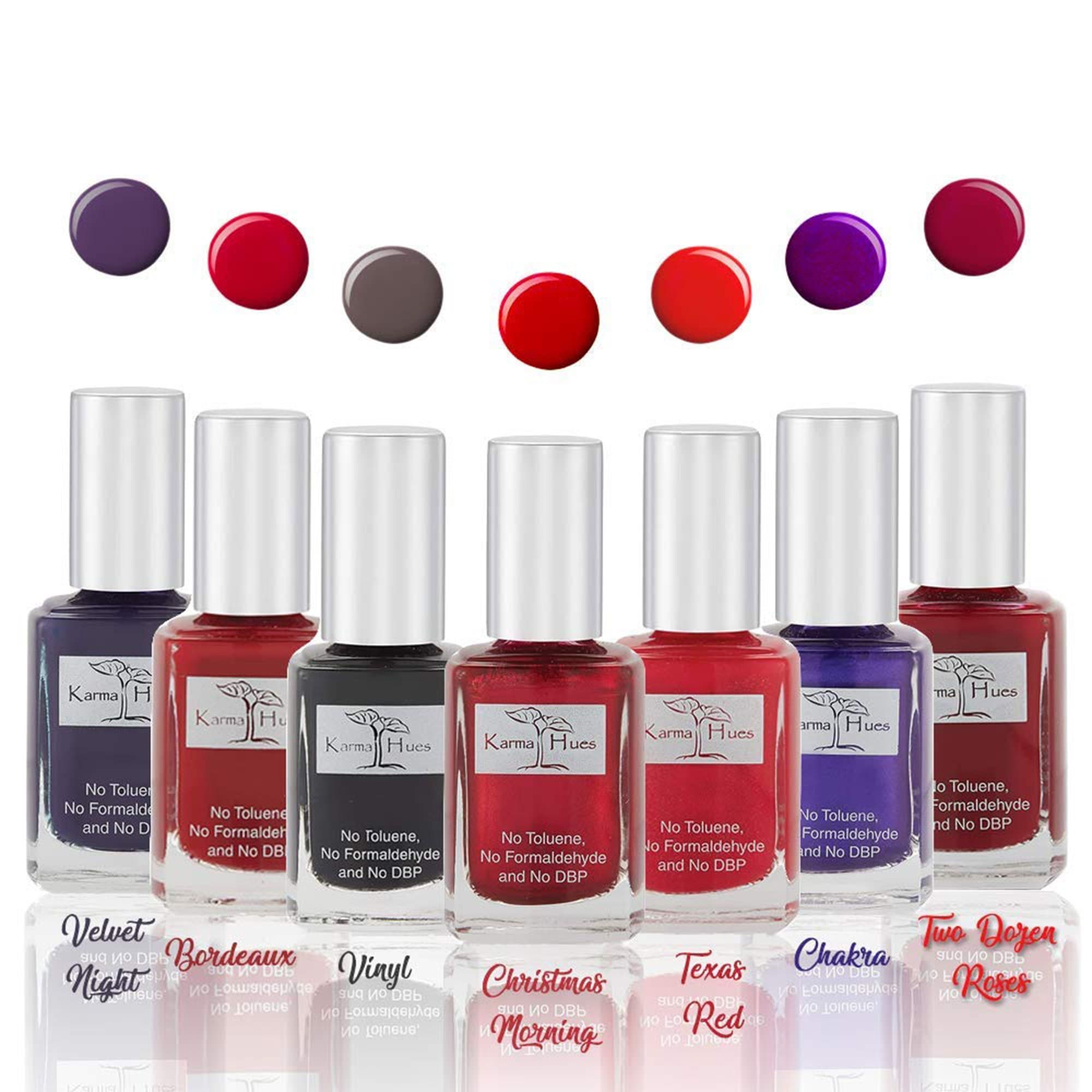 Non-Toxic Nail Polish Bundle – Vegan Cruelty-Free Nail Paint (Pack of 7) - image 5