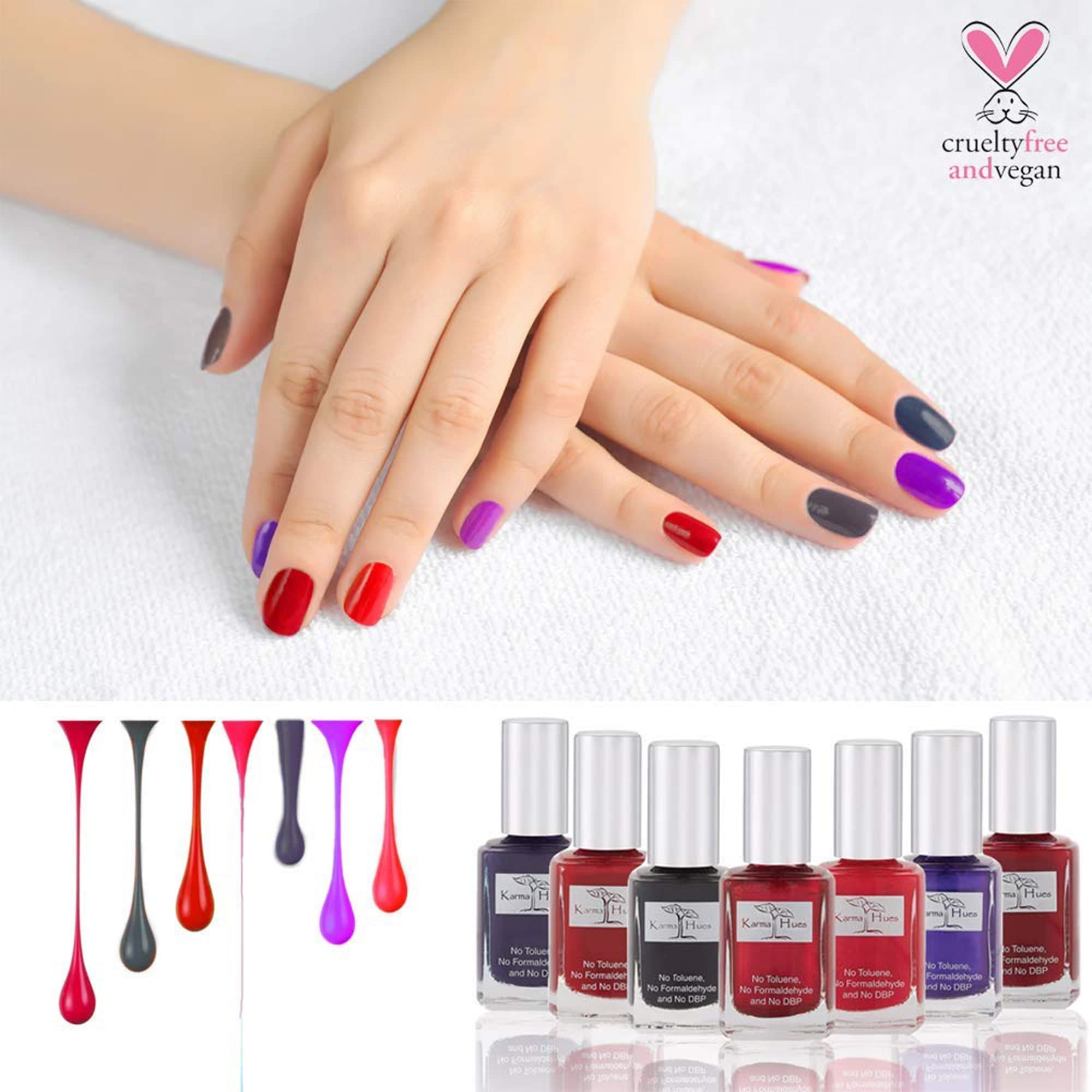 Non-Toxic Nail Polish Bundle – Vegan Cruelty-Free Nail Paint (Pack of 7) - image 4