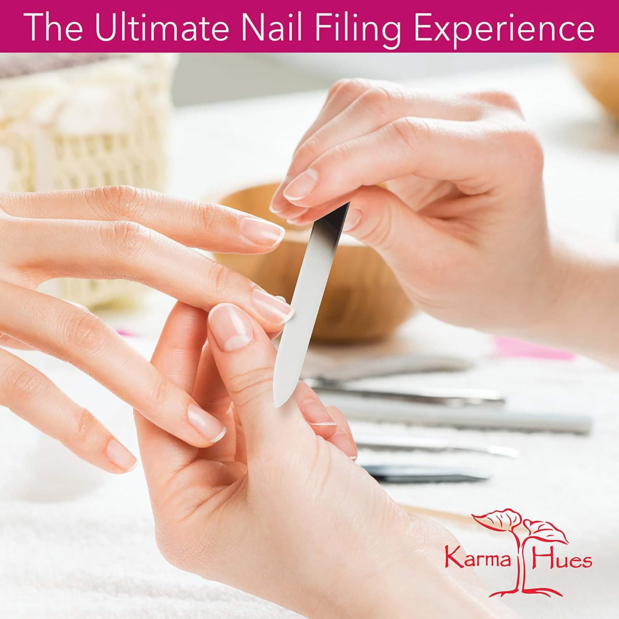 Karma Organic Glass Nail File- Professional Nail Buffer smooth finish strengthen and beautify nails - image 4