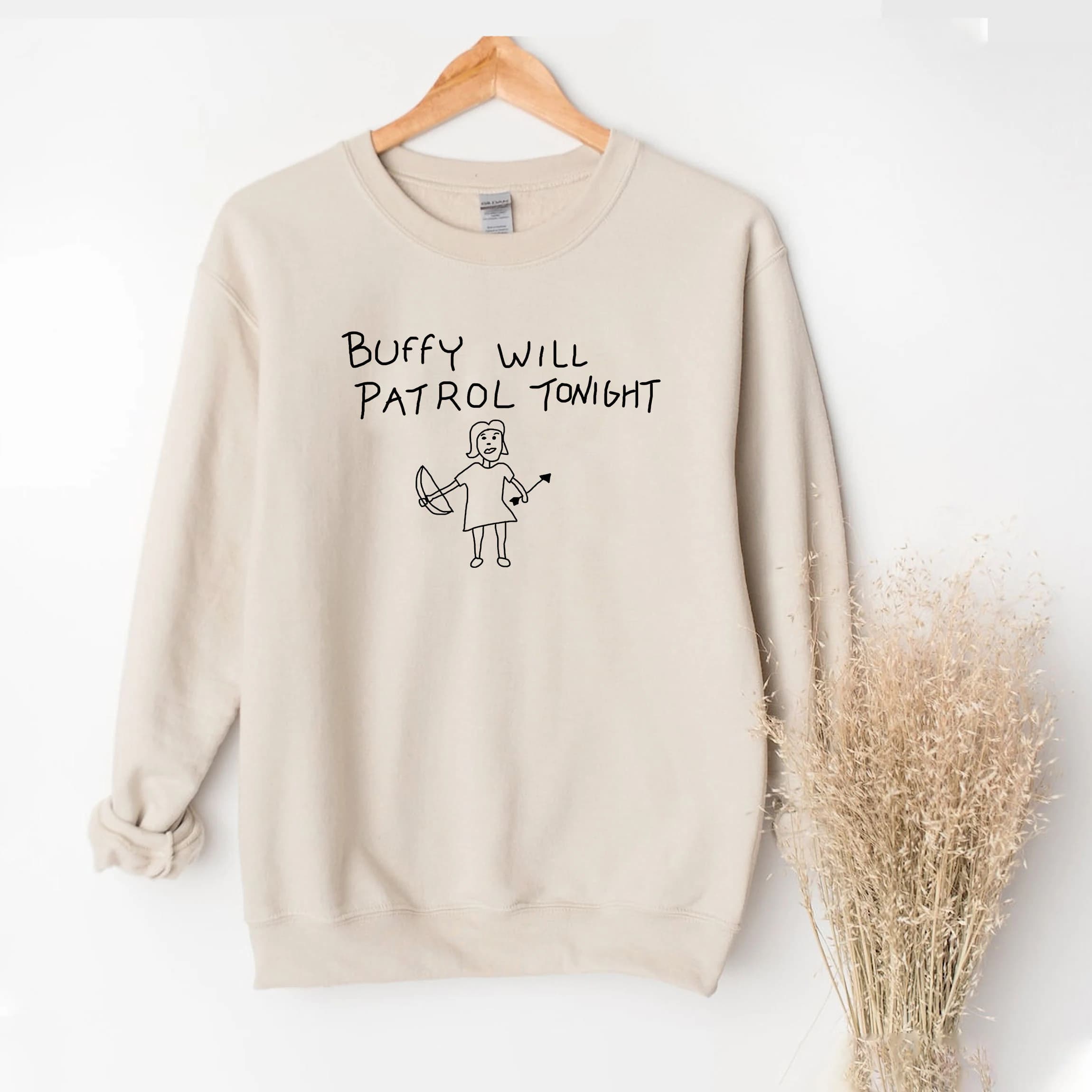 Buffy Will Patrol Tonight, Buffy Shirt, Sunnydale High School Shirt, Buffy Show Shirts, Vampire Slayer Shirt, Unisex Clothing - image 2