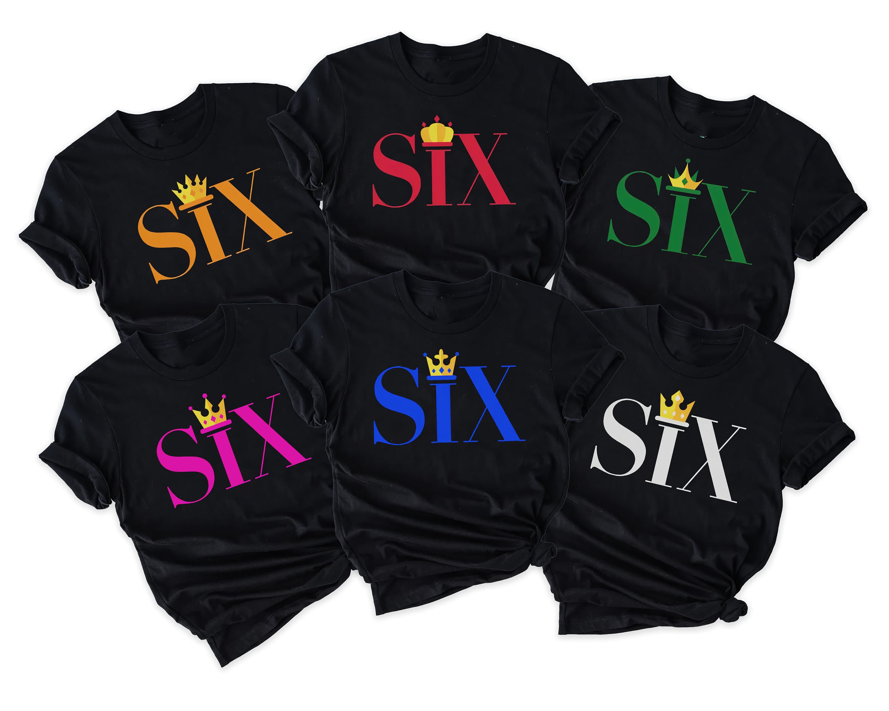 Custom Six The Musical Shirt, Broadway Shirt, Six The Musical Sweatshirt, Broadway Gift, Theater Shirt, British Musical, Unisex Clothing