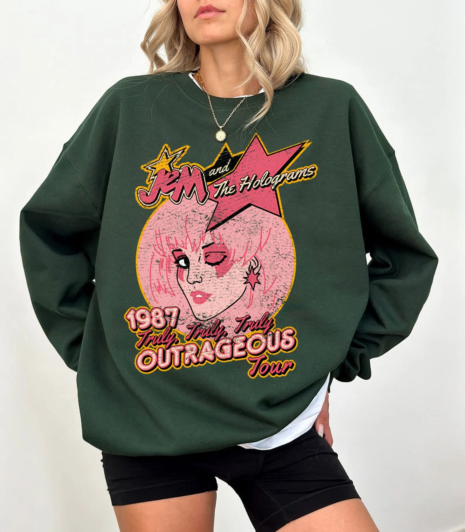 Jem And The Holograms Tour 80's Shirt, Jem Shirt, Misfits Shirt, Music Band Shirt, Jem Hollograms Shirt, Gift For Fans - image 2