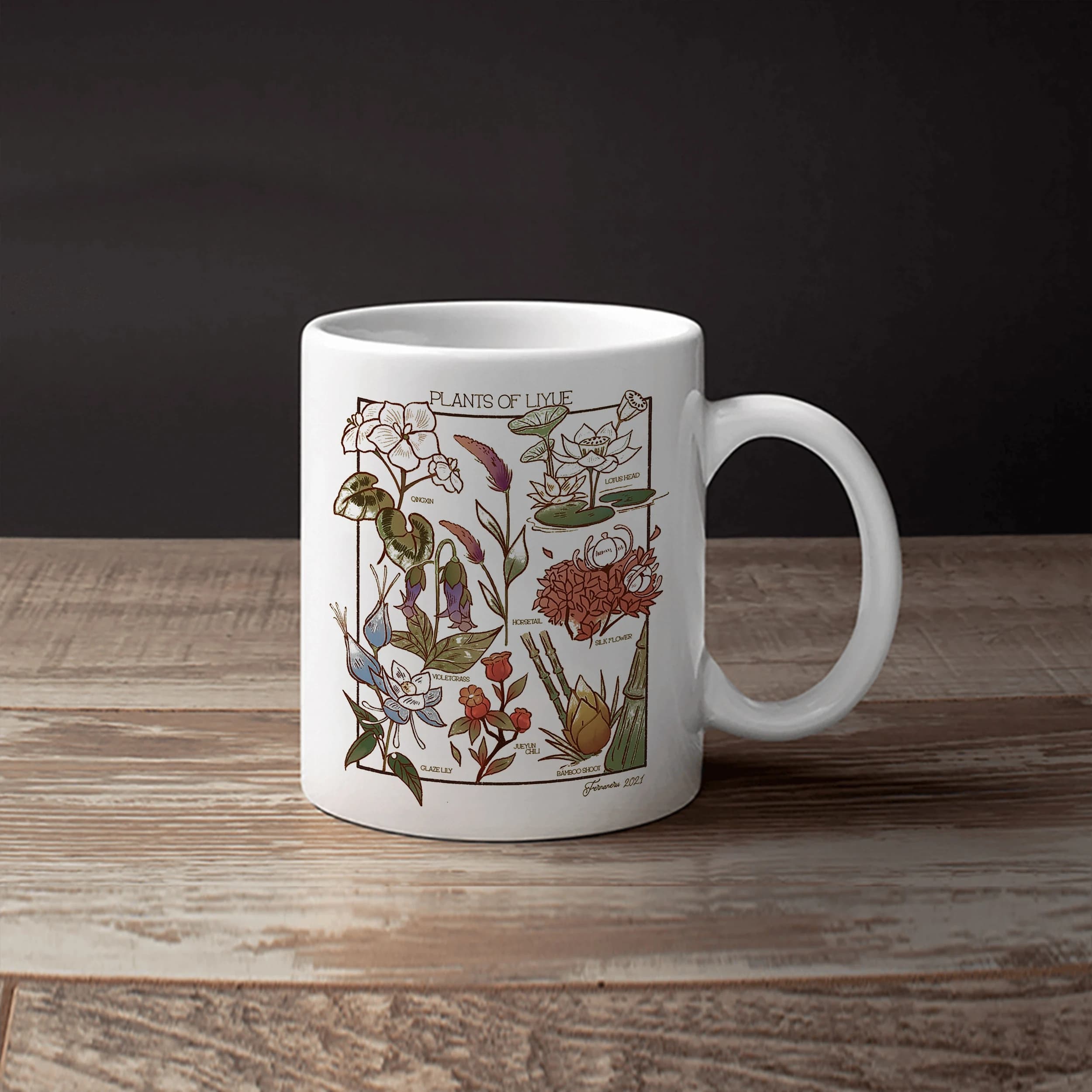 Impact Flower Mugs, Genshin Merch, Genshin Impact Mugs, Gift For Gamer, Anime Mugs, Gamer Gift