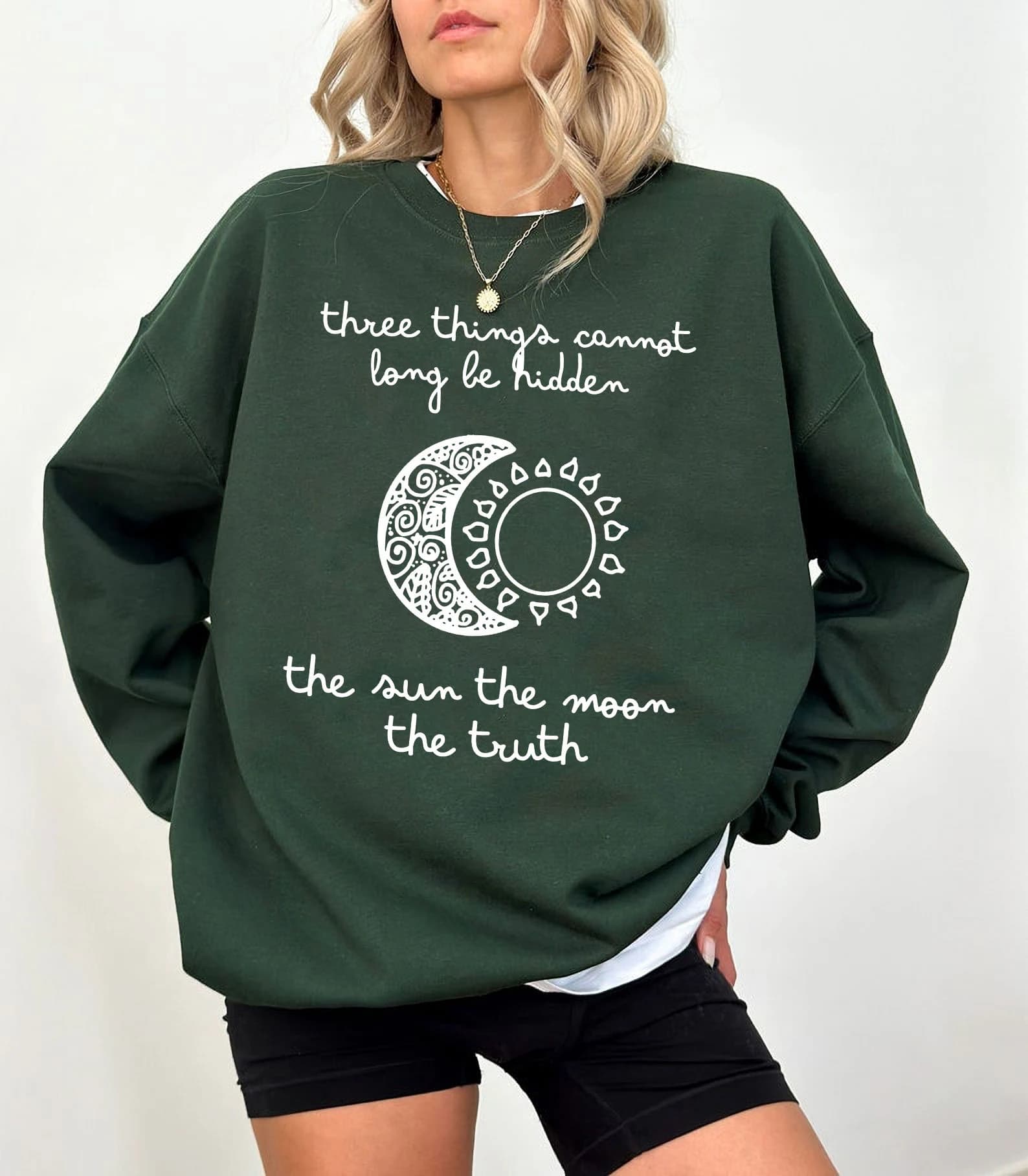 Teenwolf Shirt, Three Things Cant Be Hidden The Sun, The Moon, And The Truth, Stiles Stilinski, Beacon Hills , Supernatural, Unisex Clothing