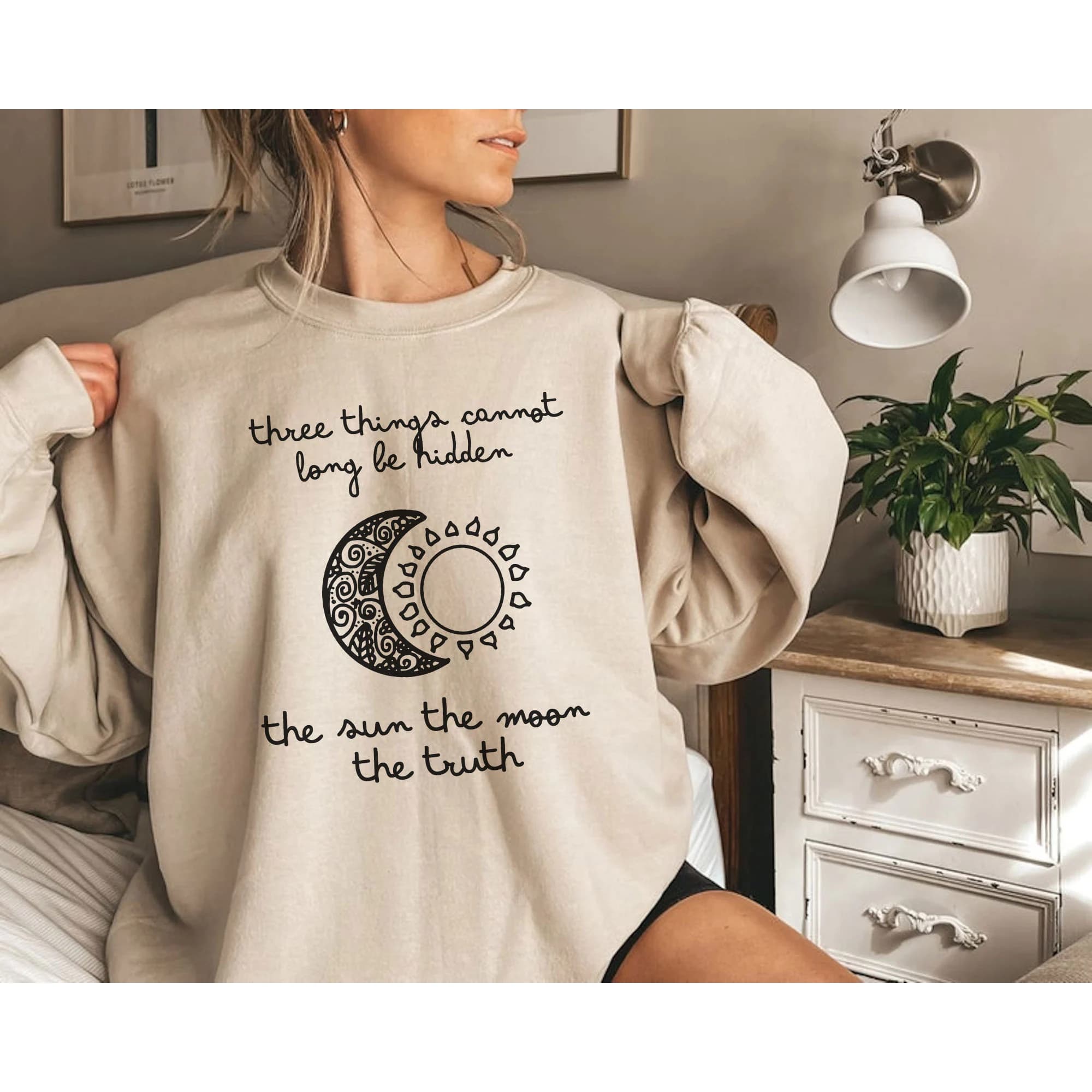 Teenwolf Shirt, Three Things Cant Be Hidden The Sun, The Moon, And The Truth, Stiles Stilinski, Beacon Hills , Supernatural, Unisex Clothing - image 3