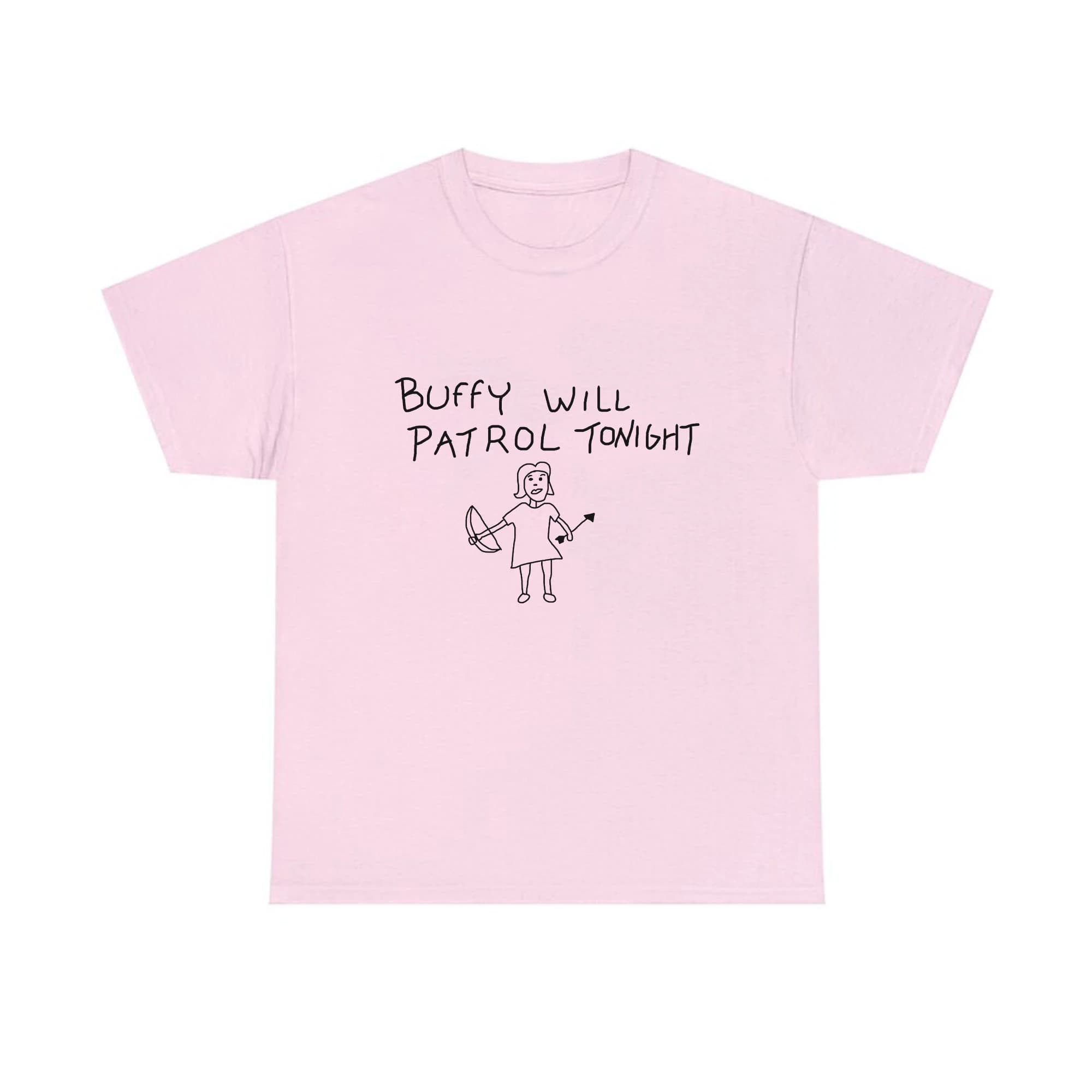 Buffy Will Patrol Tonight, Buffy Shirt, Sunnydale High School Shirt, Buffy Show Shirts, Vampire Slayer Shirt, Unisex Clothing - image 3
