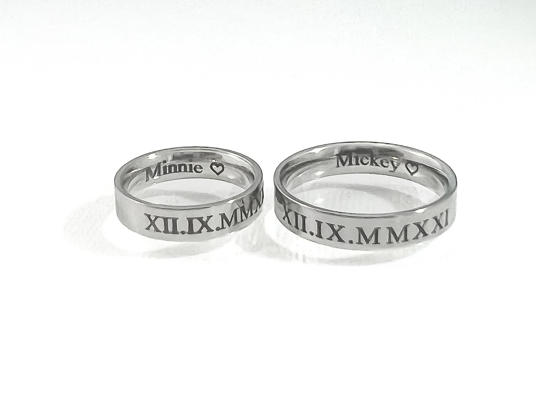 Flat Plain Engraved rings, Stainless steel couple rings, Customized rings, pinky ring, kids ring, small sizes customized ring (R08) - image 5