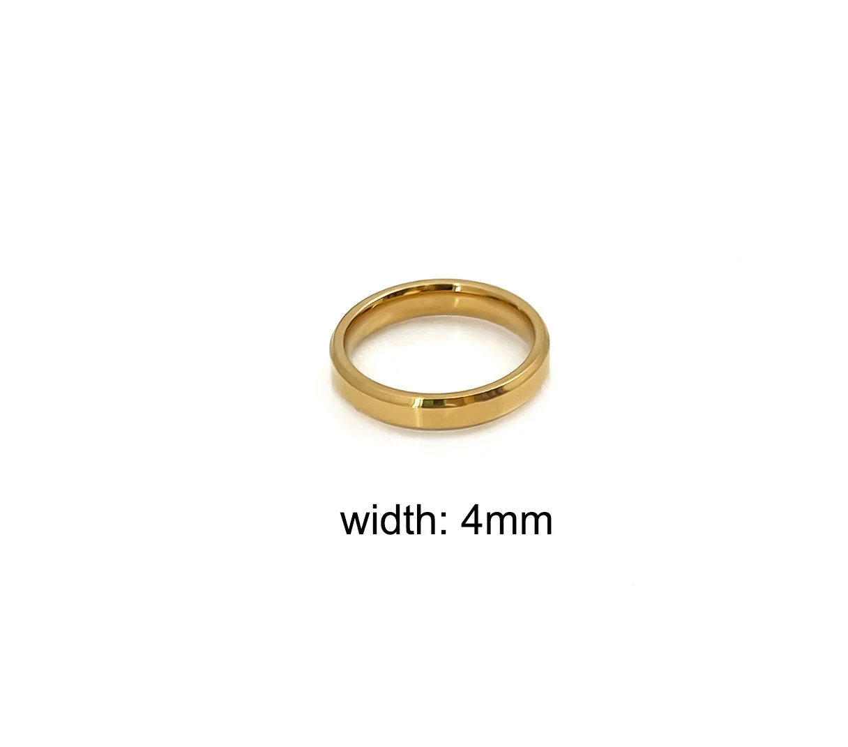 Stainless Steel Gold Rings, Promise Gold Couple Rings, 18K Gold Plated Stainless Steel Ring, Customized Rings.**Half size unavailable. (R01) - image 3