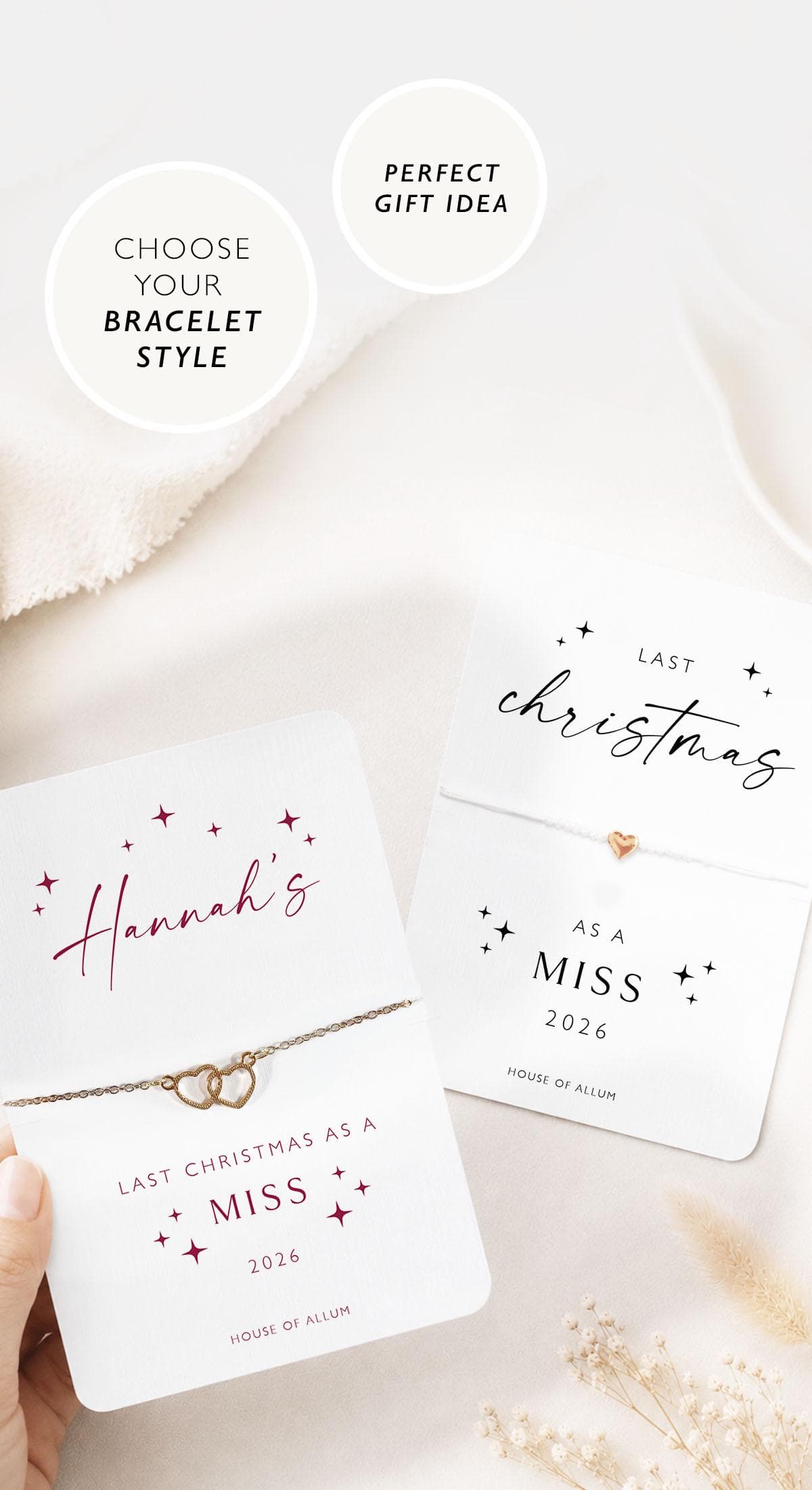 Last Christmas As A Miss Bracelet Personalised Bride To Be Gift Engagement Present Engagement Gift Idea Christmas Bride Gift - image 5
