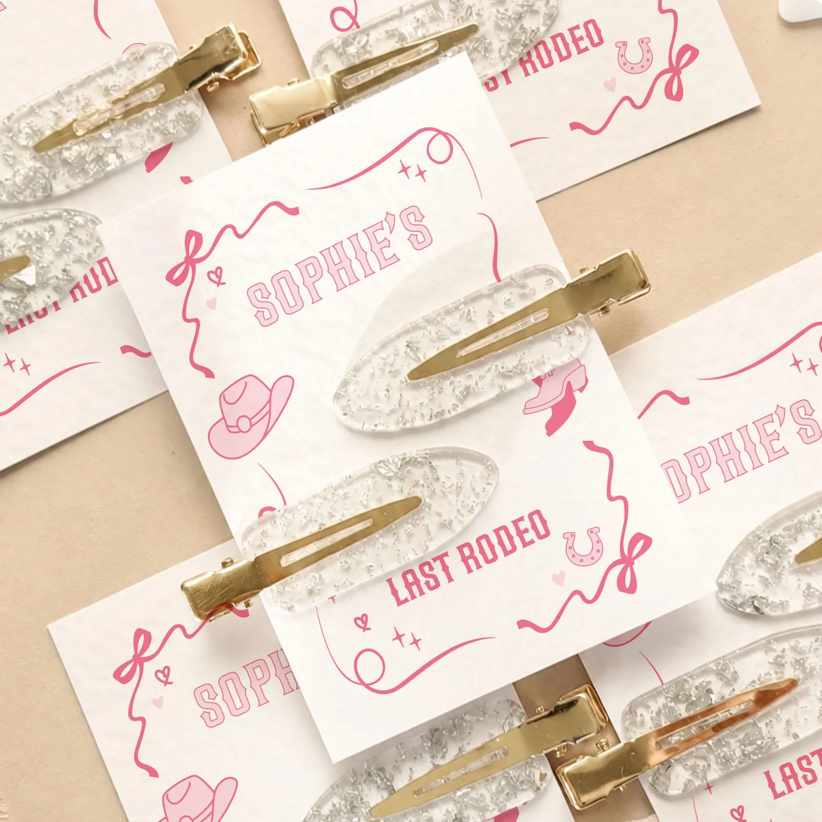 Last Rodeo Hen Do Hair Pearl Clips Hen Party Favours and Gifts Personalised Hen Party Bag Fillers Rodeo Theme Hen Party Cowgirl Theme