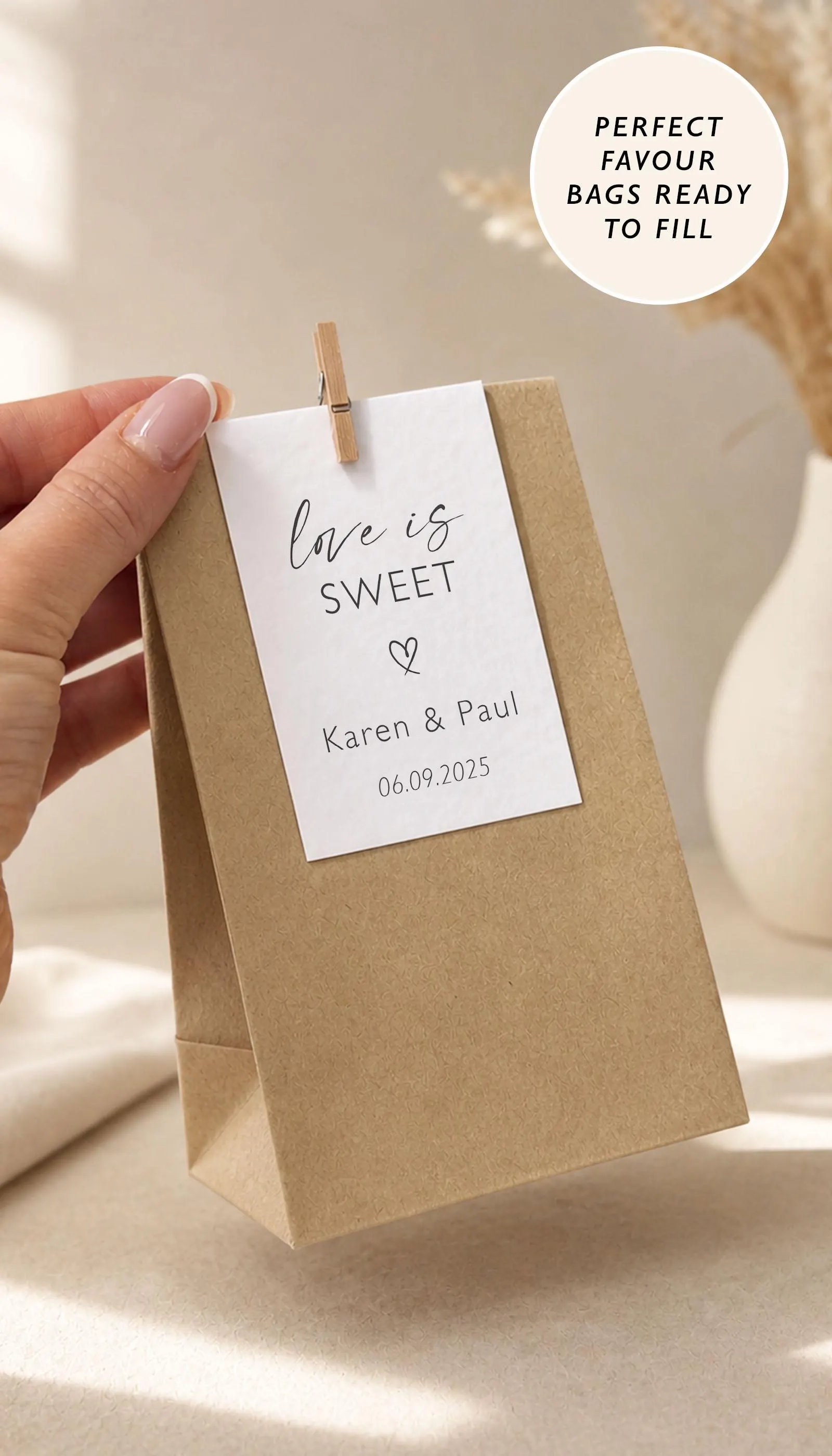 Sweet Wedding Favour Bags Chocolate Sweet Wedding Favors Eco Friendly Wedding Wedding Favours Love is Sweet Favours His Hers Favourite - image 4