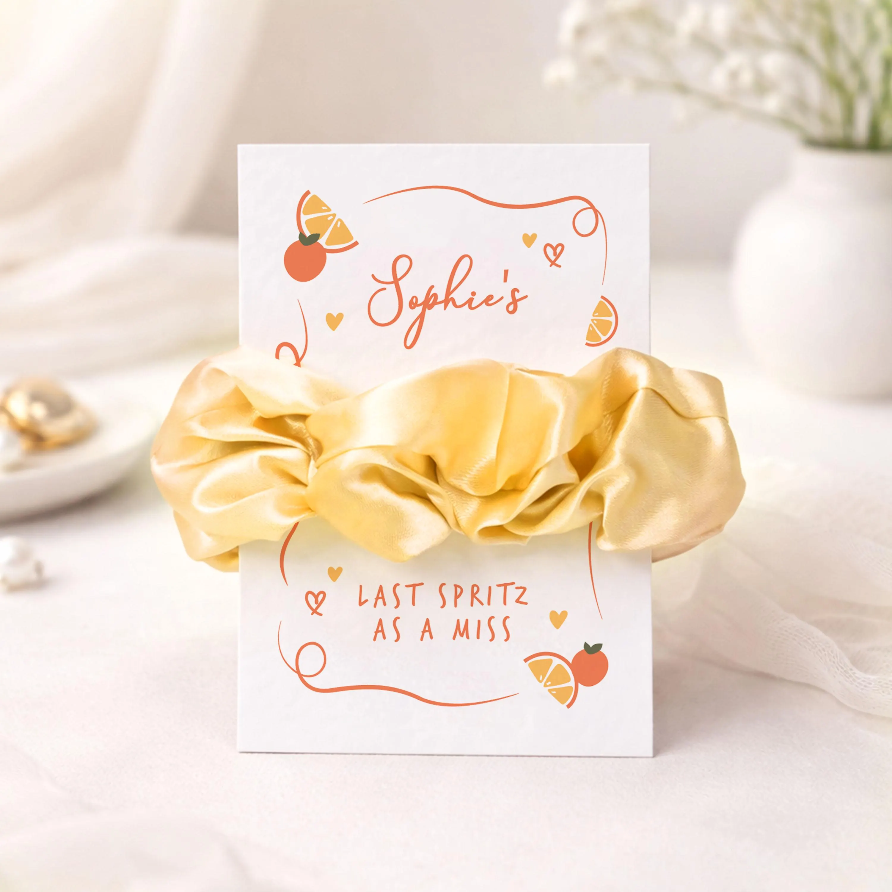 Last Spritz Hen Party Favours Aperol Theme Bride Squad Gifts Personalised Hen Party Bags Personalised Hair Accessory Hen Party Favours