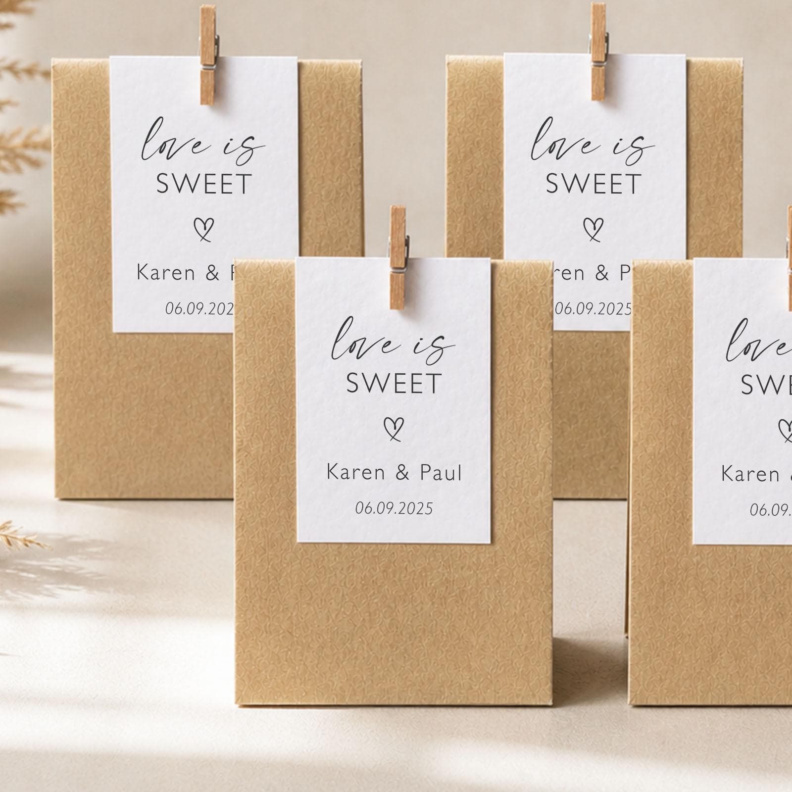 Sweet Wedding Favour Bags Chocolate Sweet Wedding Favors Eco Friendly Wedding Wedding Favours Love is Sweet Favours His Hers Favourite - image 2