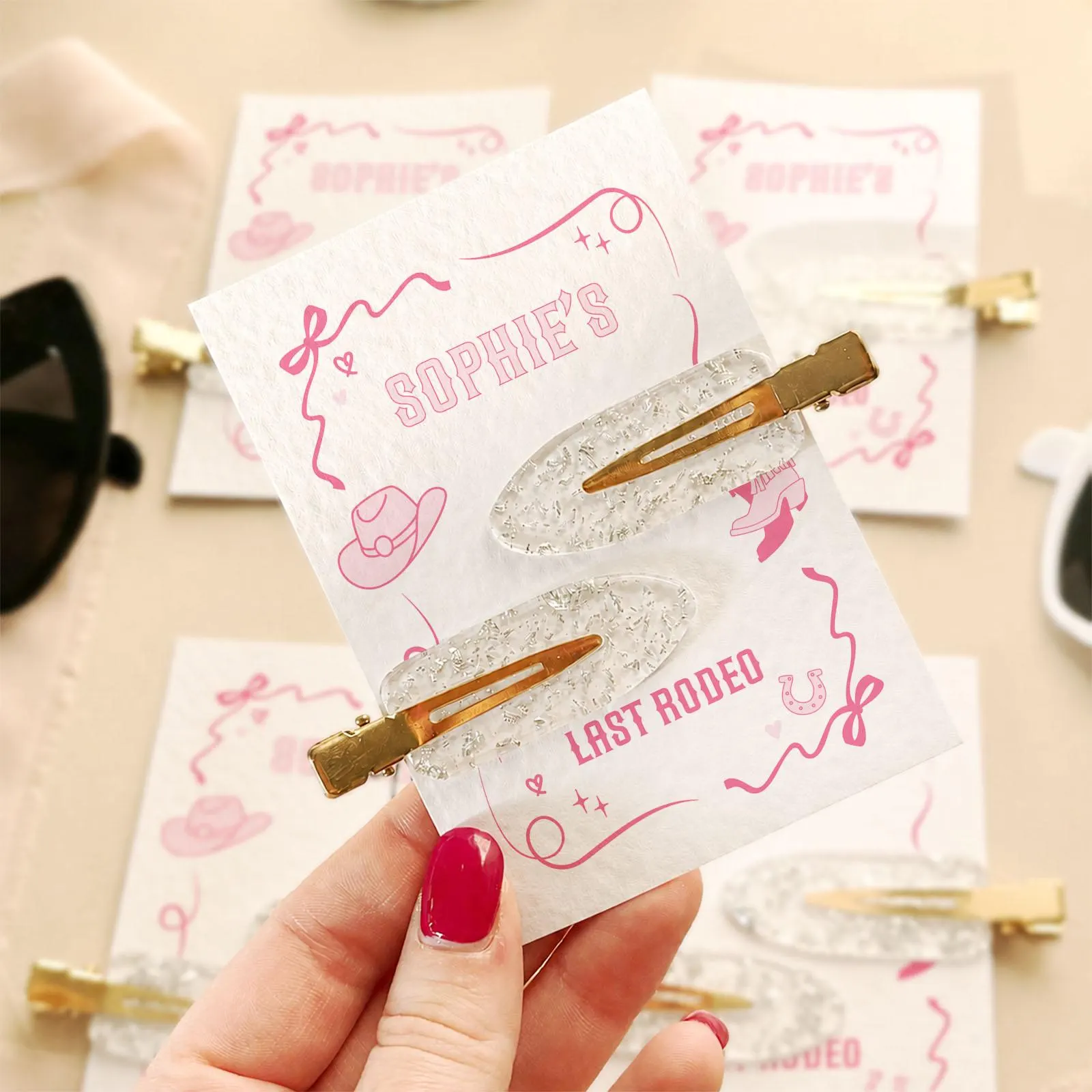 Last Rodeo Hen Do Hair Pearl Clips Hen Party Favours and Gifts Personalised Hen Party Bag Fillers Rodeo Theme Hen Party Cowgirl Theme - image 5