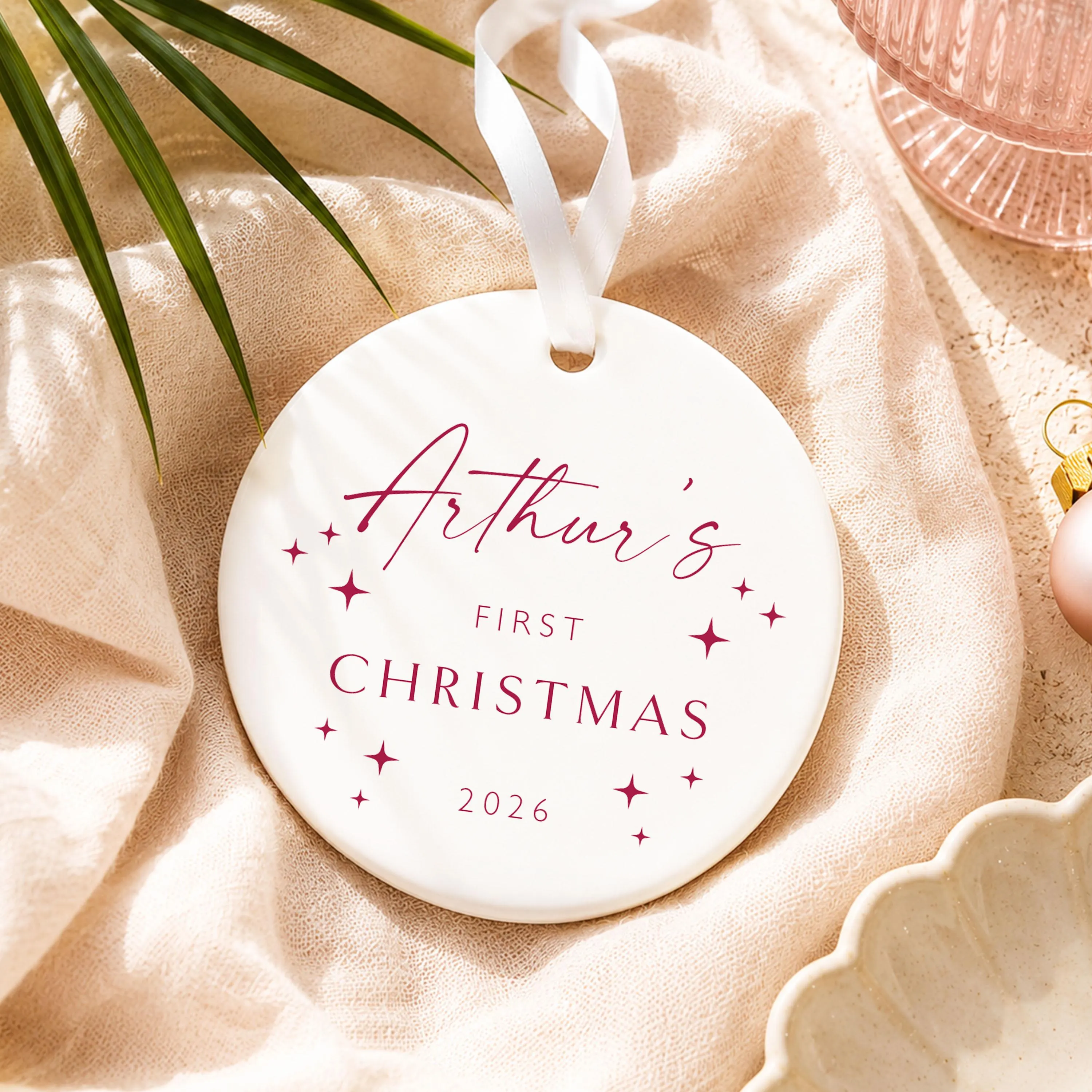 Baby’s First Christmas Bauble Personalised New Baby Christmas Gift Baby Keepsake New Parents Gift - image 3