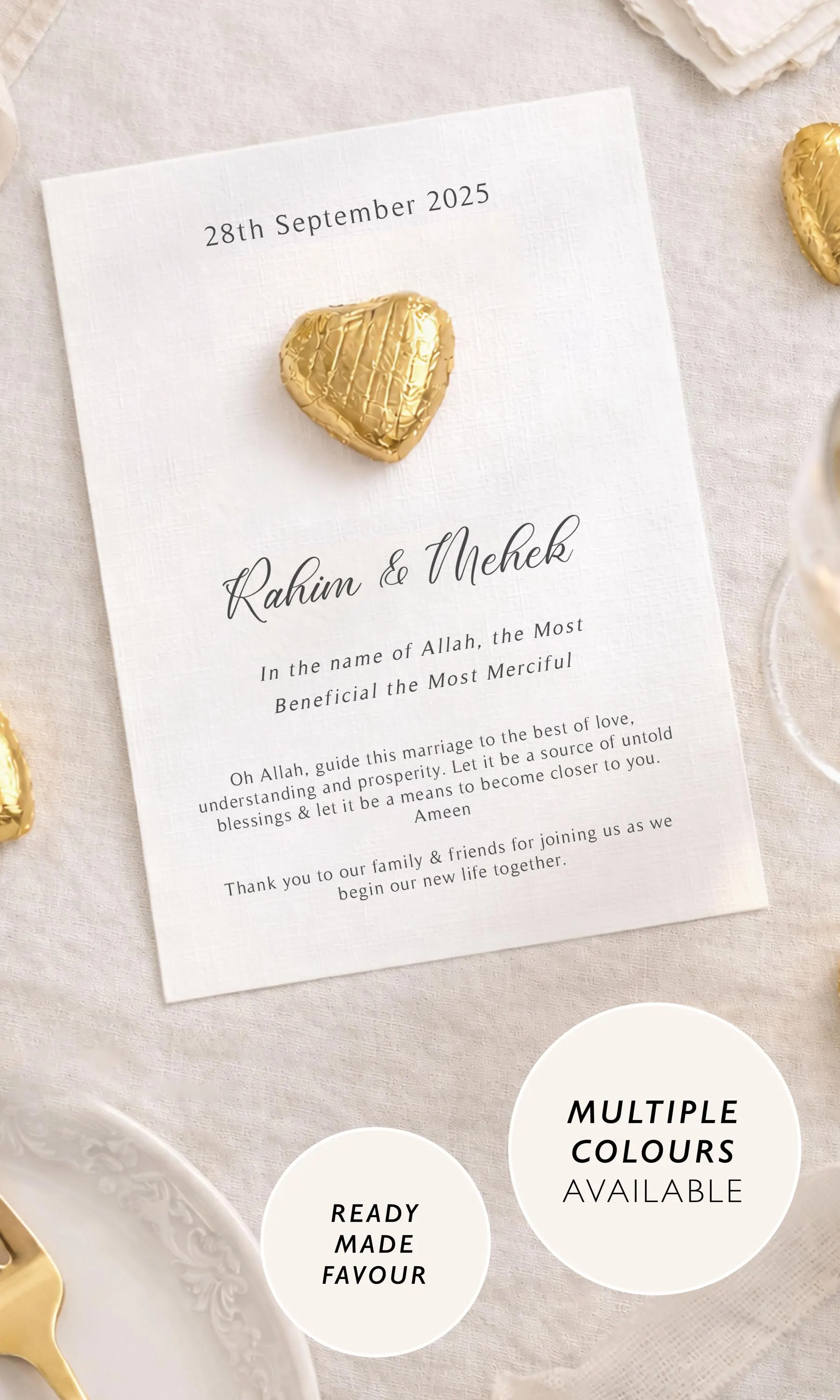 Islamic Wedding Favors Personalised Nikkah Favours Chocolate Wedding Favours Muslim Wedding Gifts Islamic Gifts for Guests - image 3