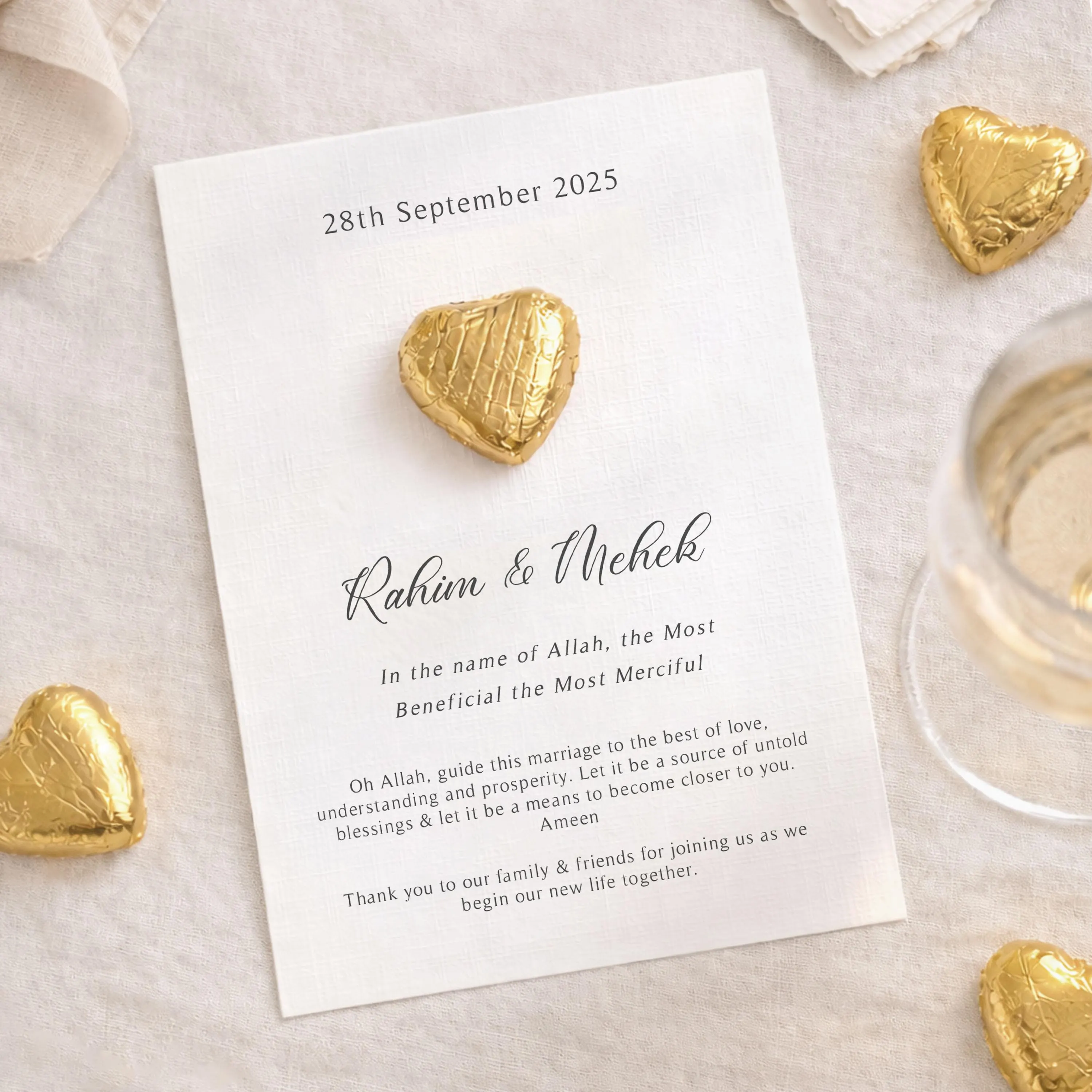 Islamic Wedding Favors Personalised Nikkah Favours Chocolate Wedding Favours Muslim Wedding Gifts Islamic Gifts for Guests