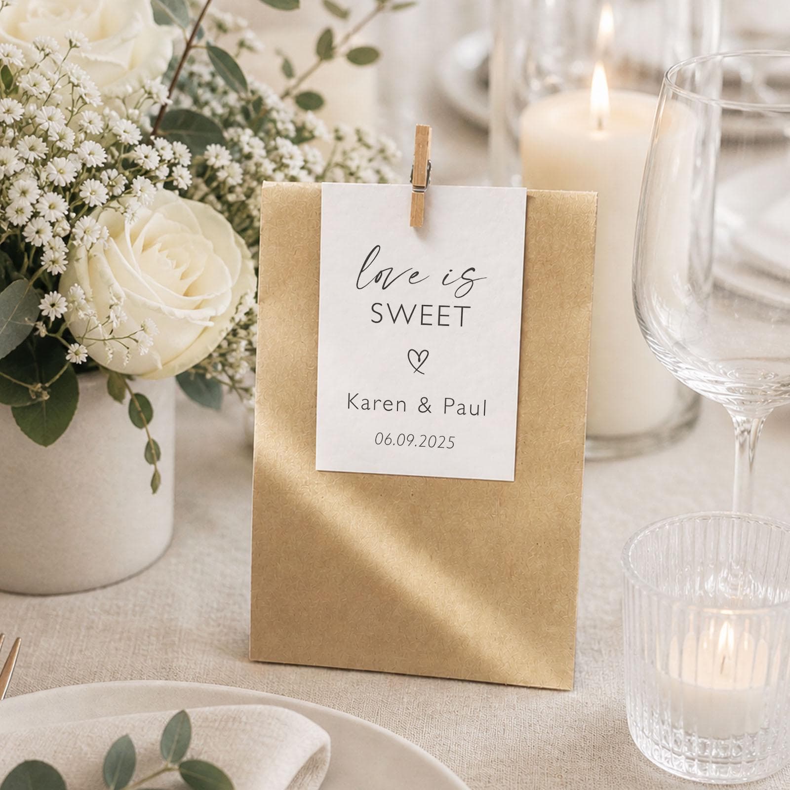 Sweet Wedding Favour Bags Chocolate Sweet Wedding Favors Eco Friendly Wedding Wedding Favours Love is Sweet Favours His Hers Favourite - image 5