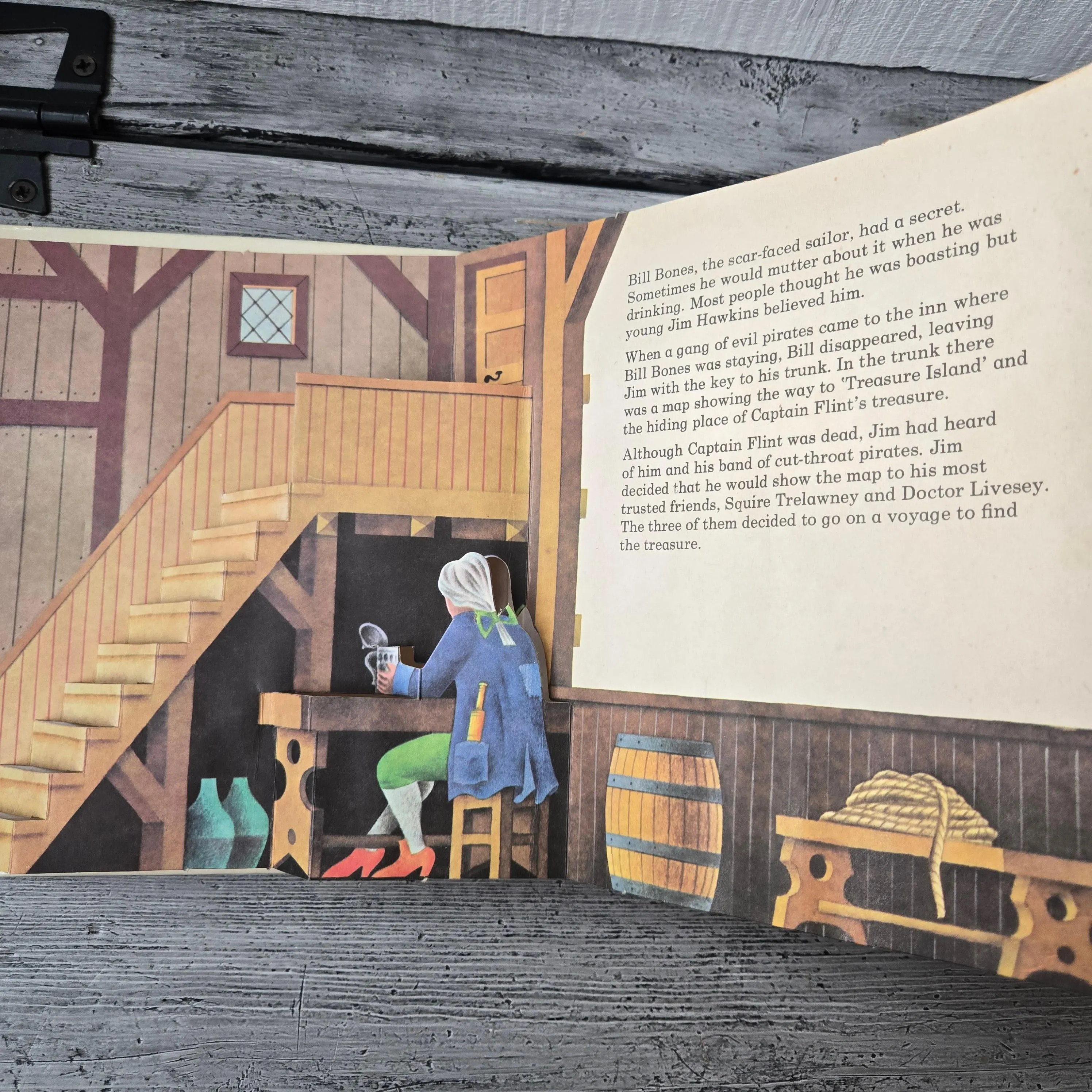 Treasure Island Octopus Pop-Up book by Robert Louis Stevenson, 1979, vintage Treasure Island, vintage Octopus Pop Up Picture Stories book - image 5