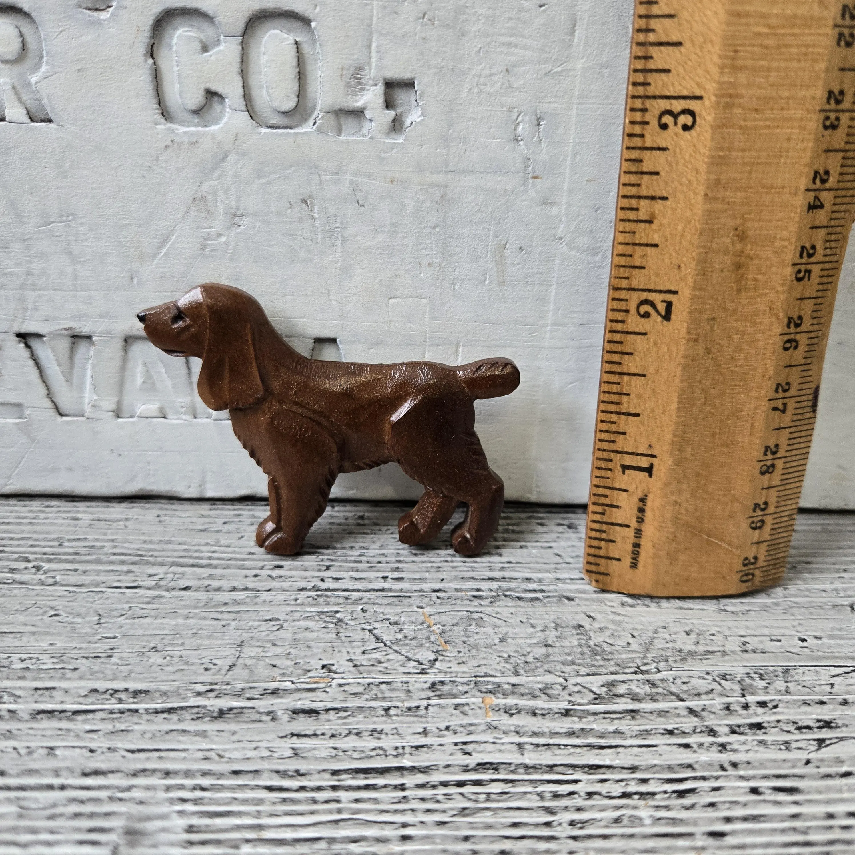 Vintage wooden dog pin, wood dog brooch, cocker spaniel pin, vintage spaniel brooch, dog brooch vintage, wood spaniel brooch, rare dog pin - image 4