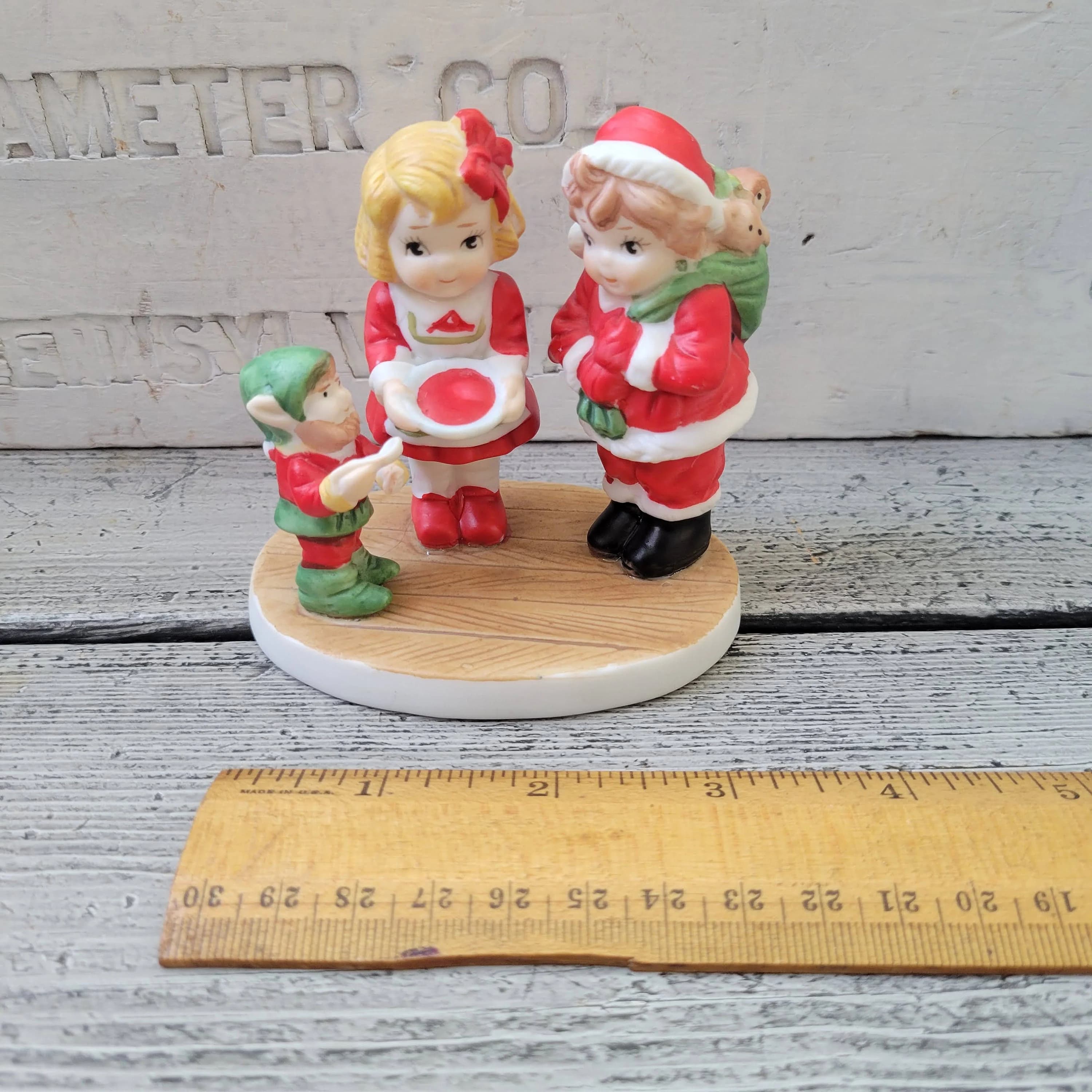 Campbell kids Christmas, vintage Campbell kid ceramic, vintage Christmas Campbell kid collectible, Campbell kids 1991, Campbell's kids elf - image 3