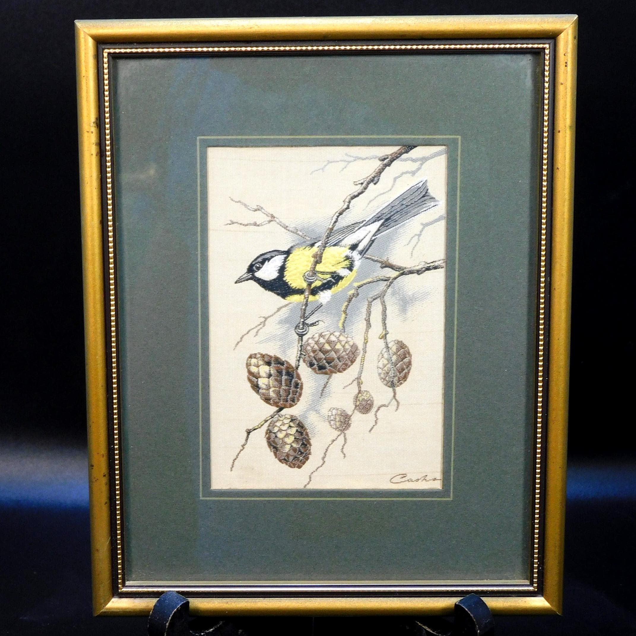 Cash's silk woven picture, Great TIT
