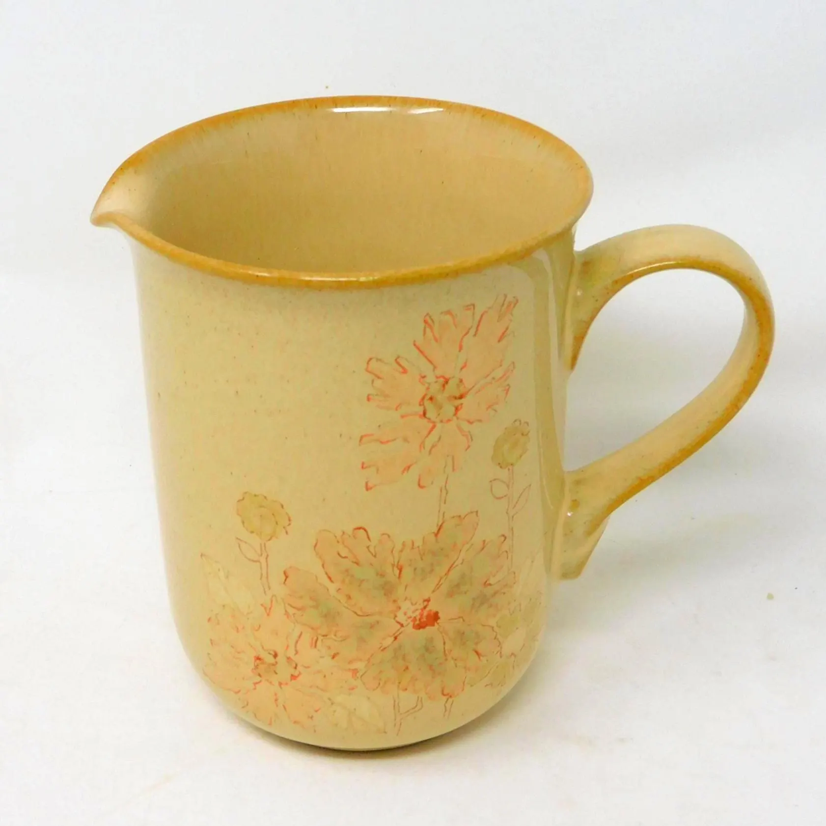Denby Sandalwood Milk Jug • Vintage 1980s Floral Stoneware • Replacement Piece - image 3