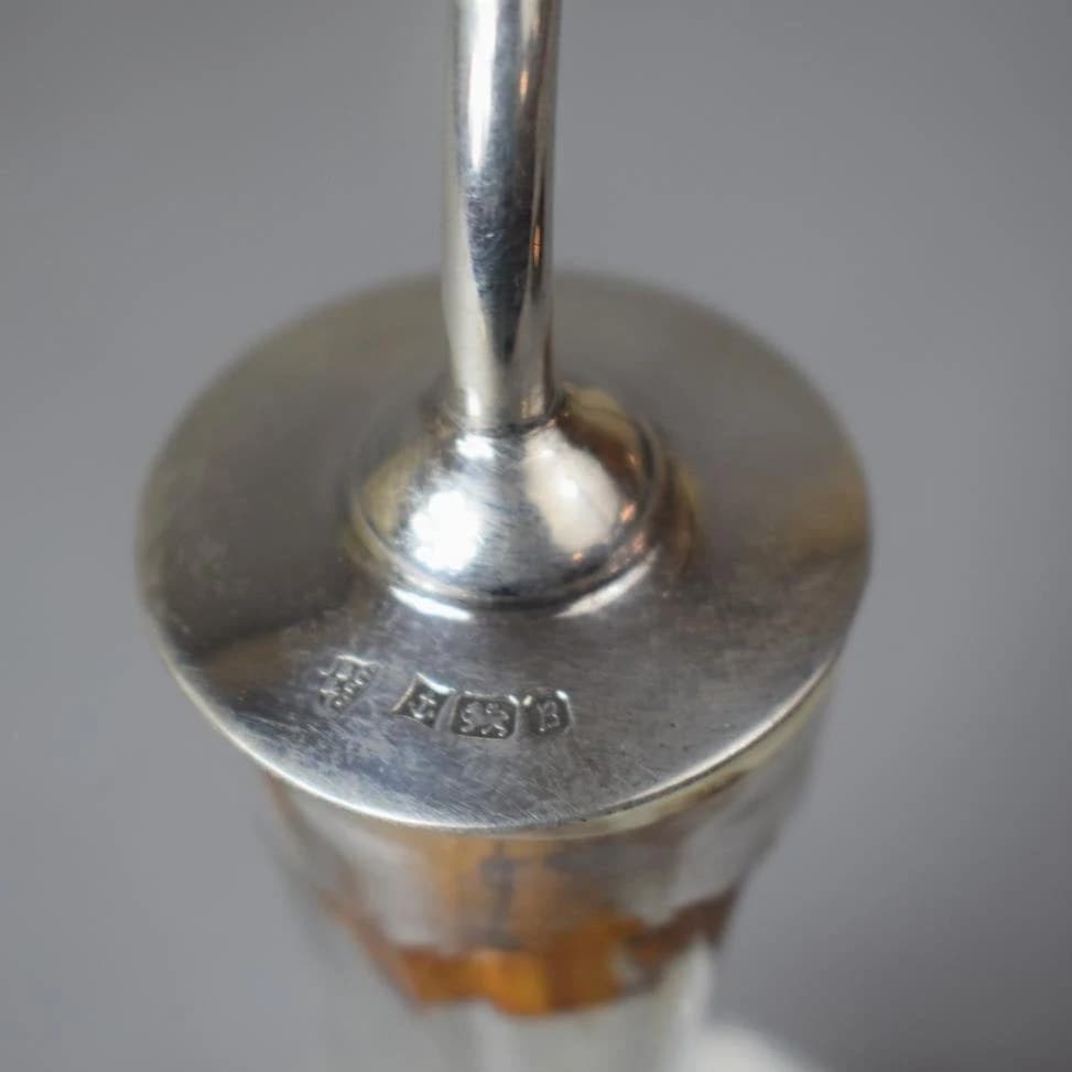 Silver hallmarked Liquer flask, Decanter, Birmingham 1976 - image 4