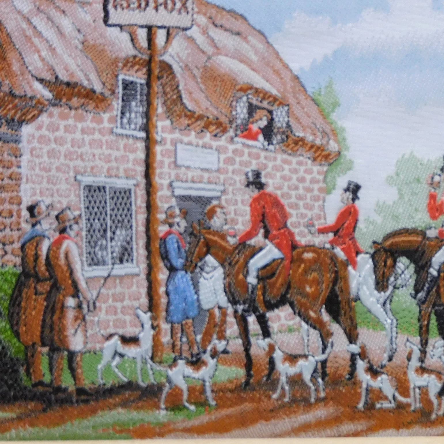 Cash's Silk Woven Picture: The Meet - Fox Hunting Scene in Presentation Box - image 5