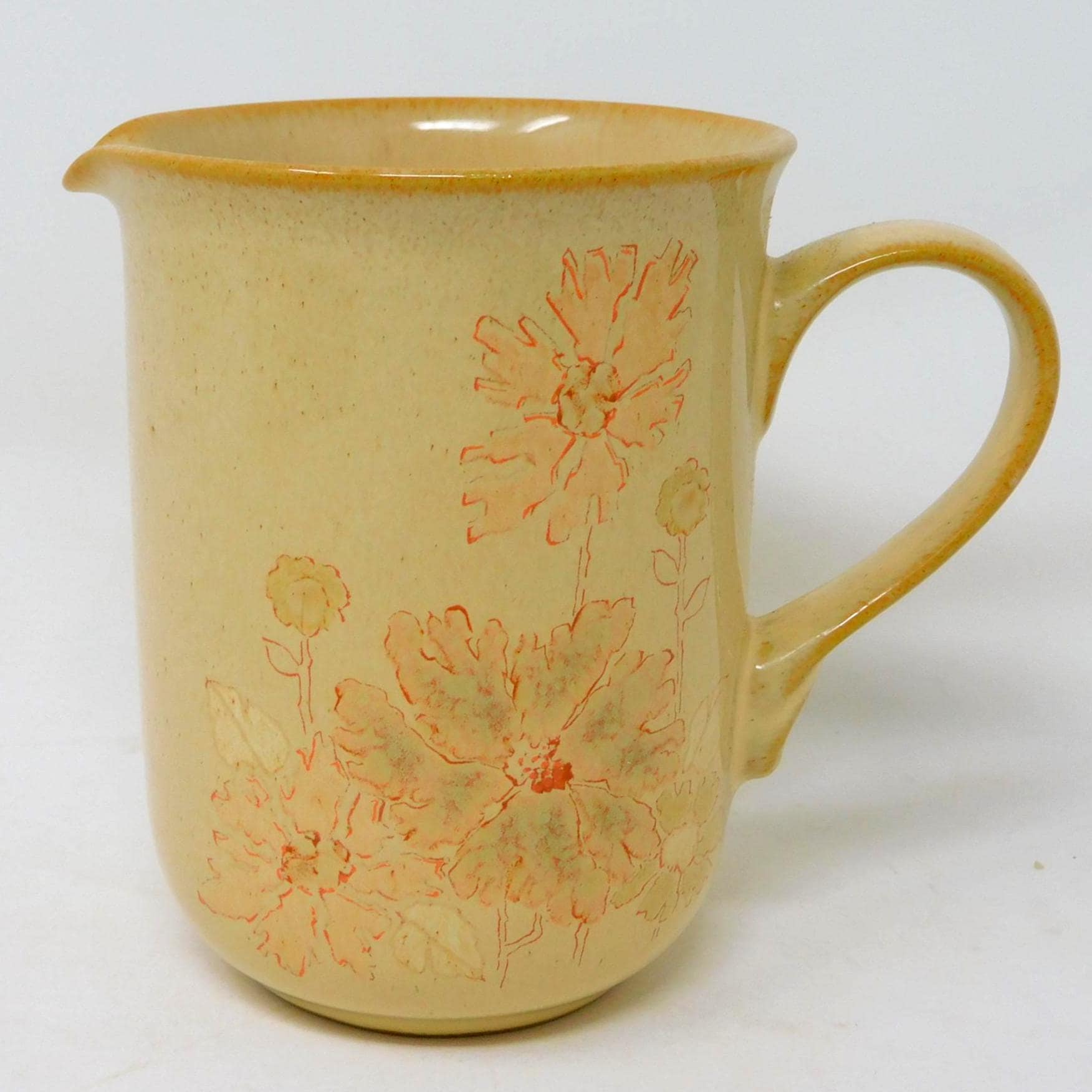 Denby Sandalwood Milk Jug • Vintage 1980s Floral Stoneware • Replacement Piece